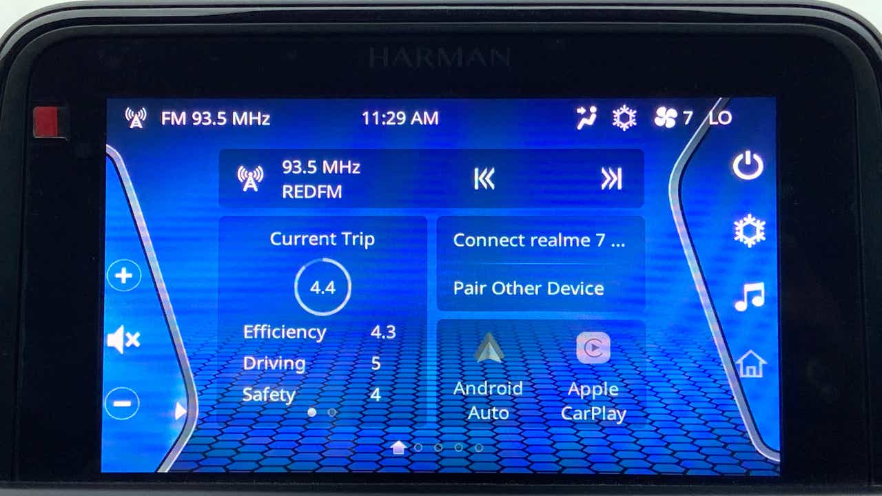 Infotainment system display of a Tata Nexon 2017-2023