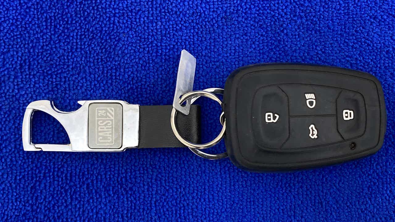 Close-up of a car key of a Tata Nexon 2017-2023
