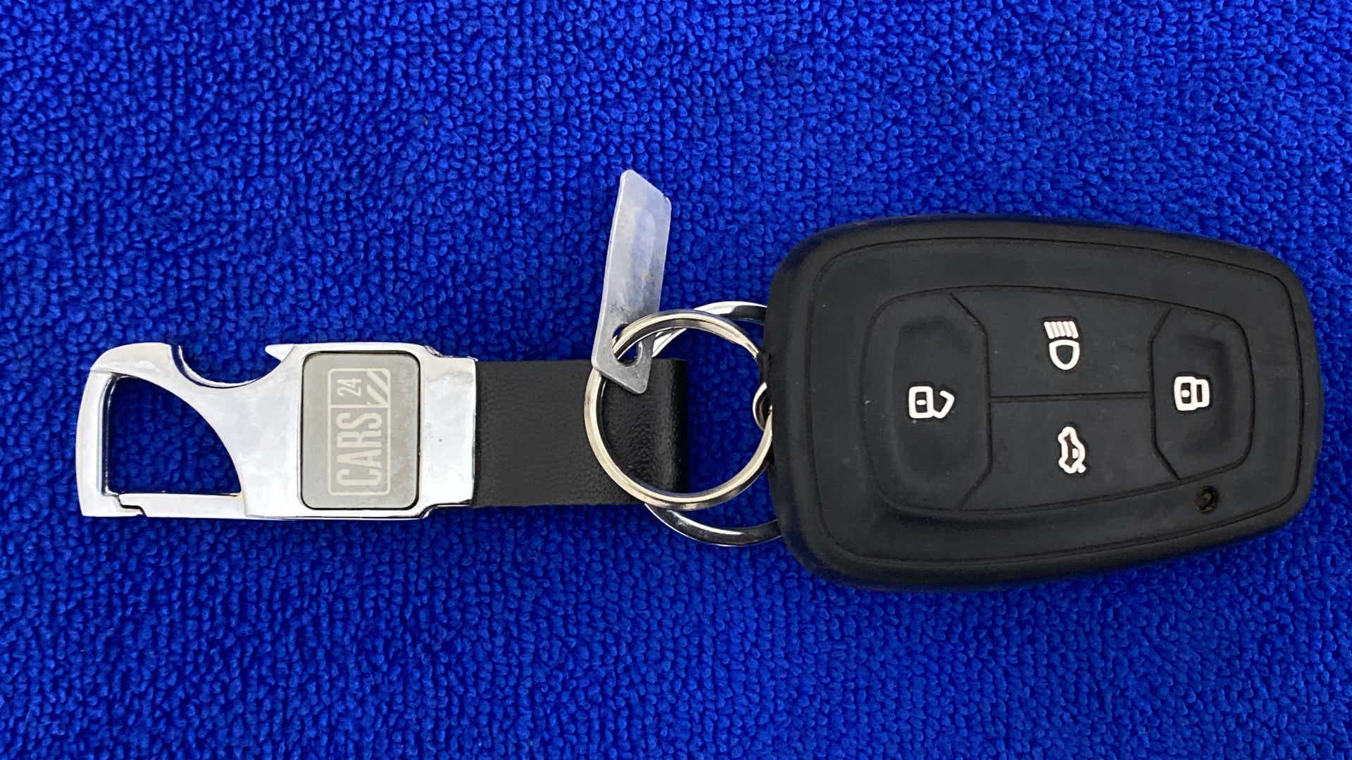 Close-up of a car key of a Tata Nexon 2017-2023
