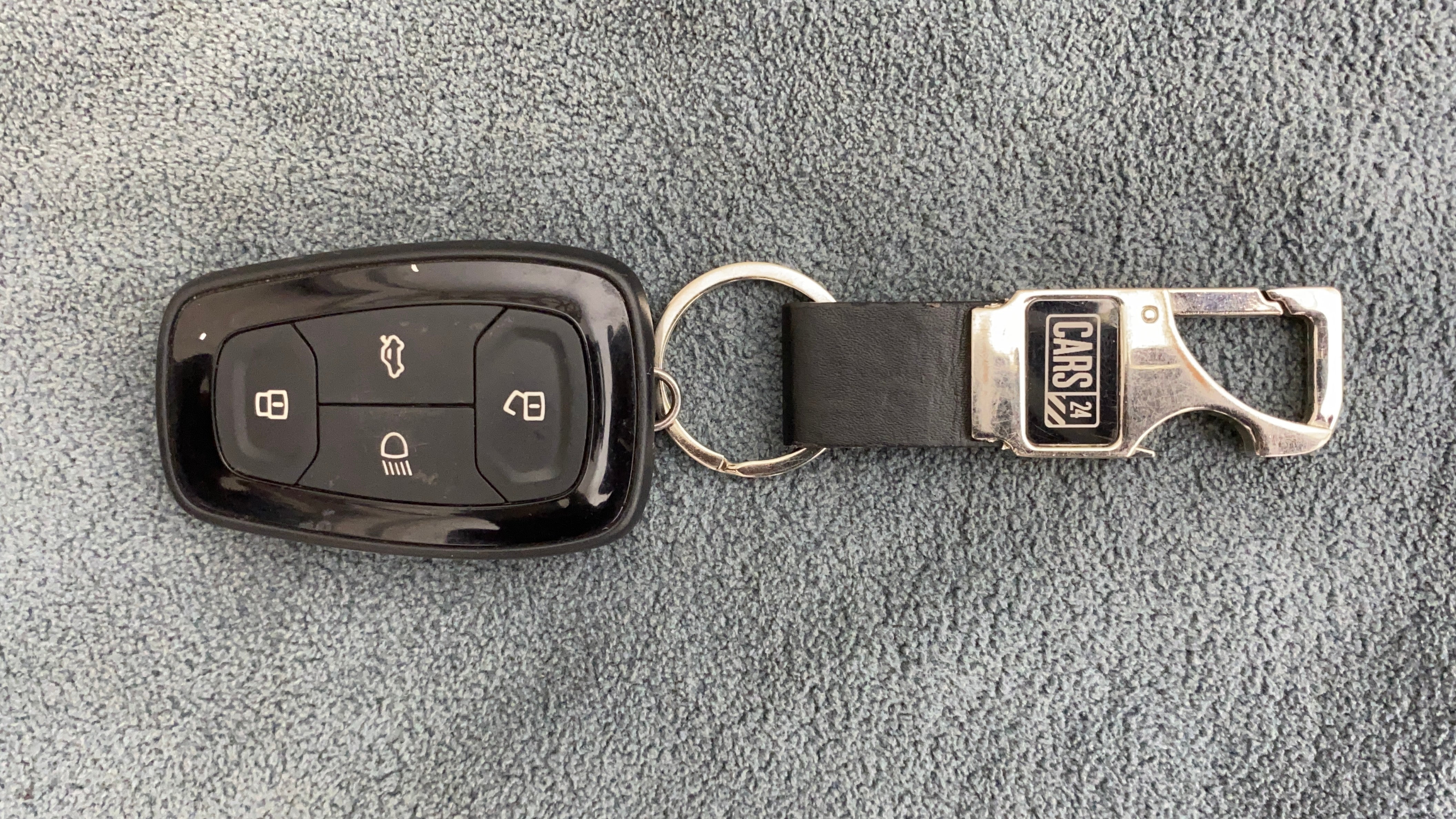 Car key fob with keychain of a Tata Nexon 2017-2023