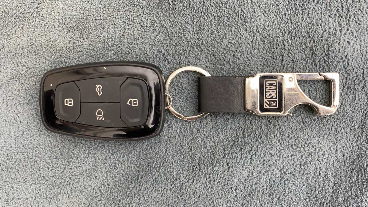 Car key fob with keychain of a Tata Nexon 2017-2023