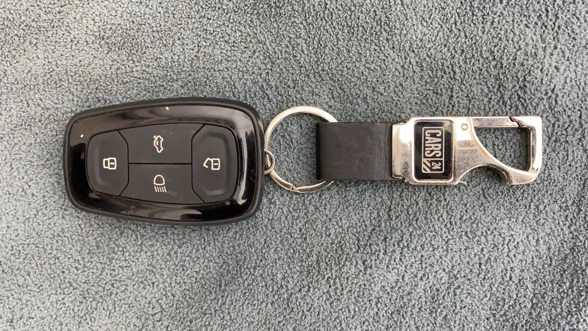 Car key fob with keychain of a Tata Nexon 2017-2023