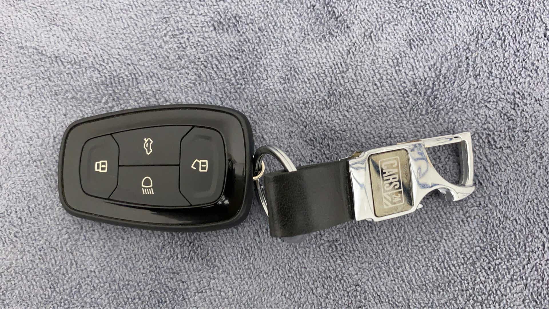 Car key fob with keychain of a Tata Nexon 2017-2023