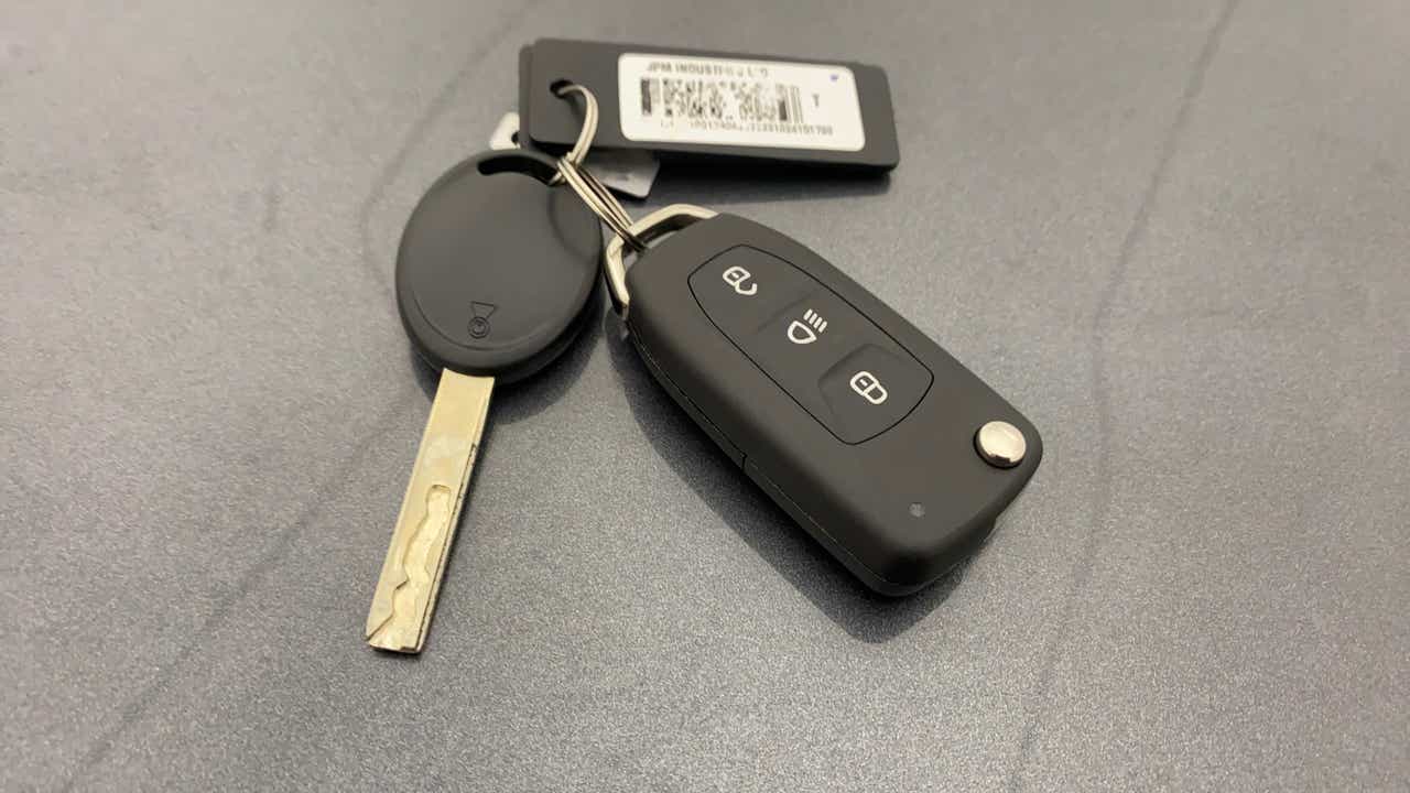Car key and key fob close-up of a Tata Nexon