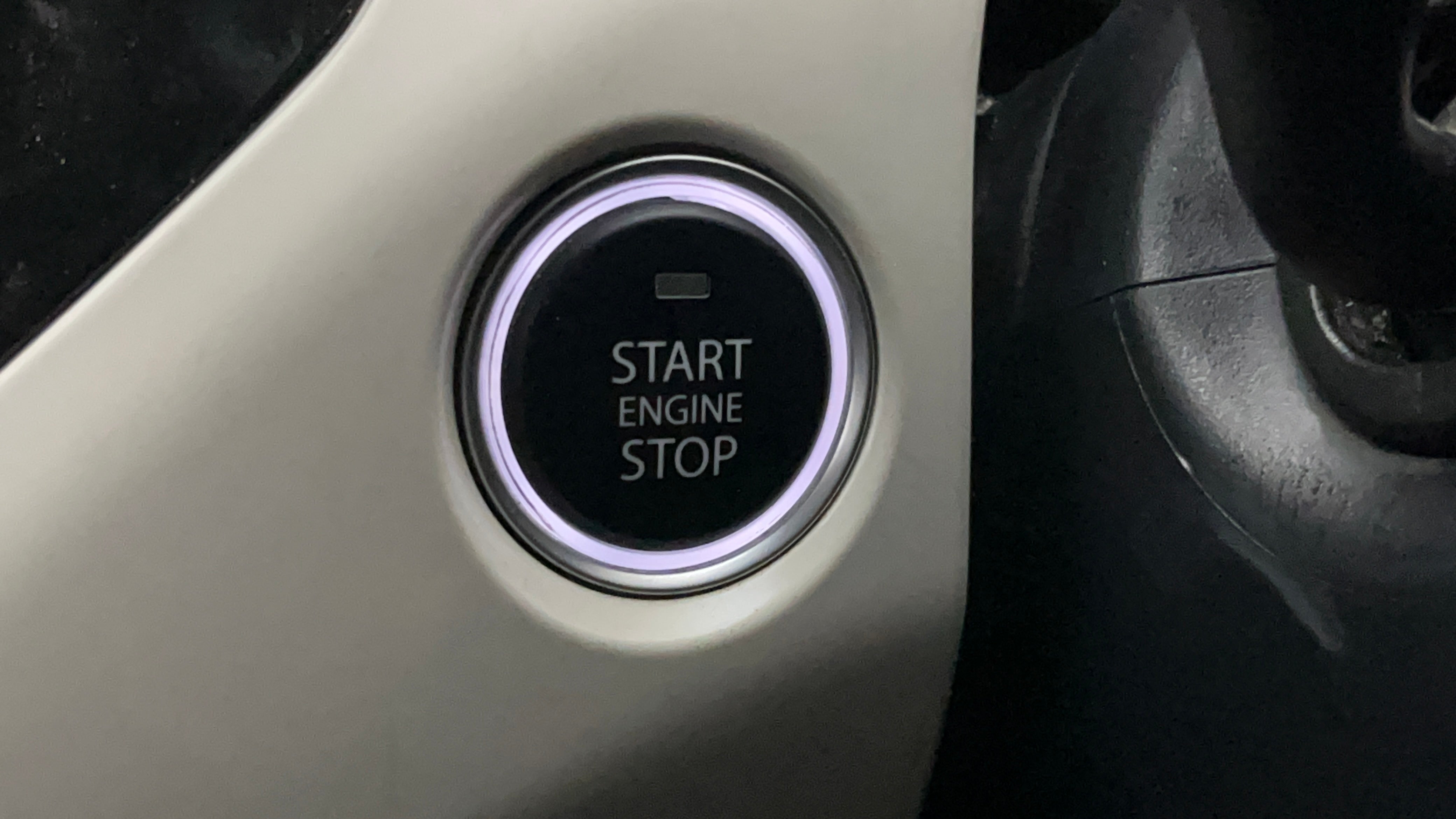 Engine start stop button of a Tata Nexon 2017-2023