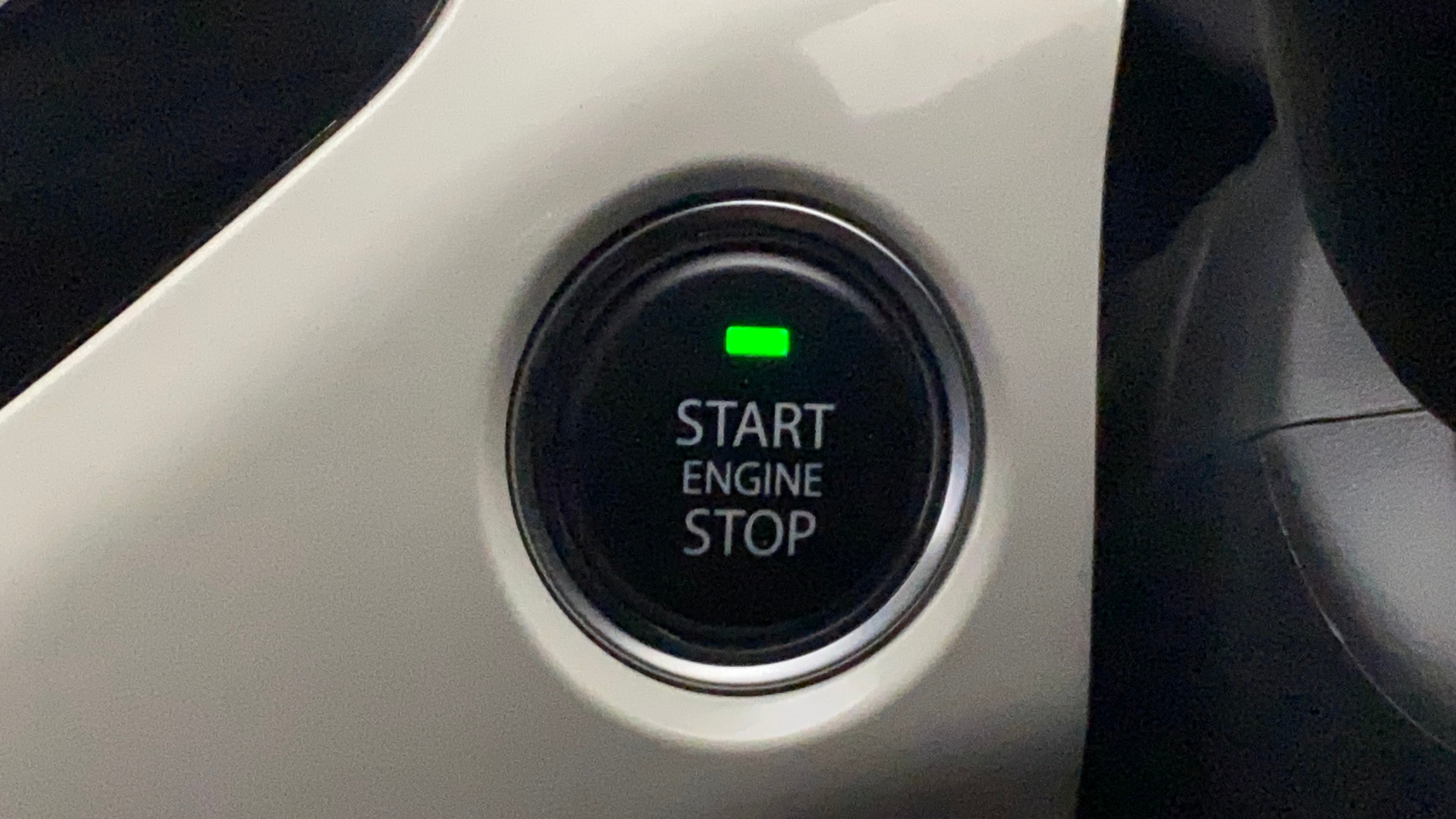 Engine start stop button of a Tata Nexon 2017-2023