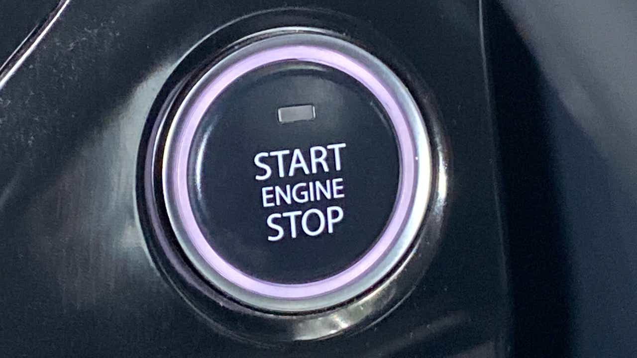 Engine start stop button of a Tata Nexon 2017-2023