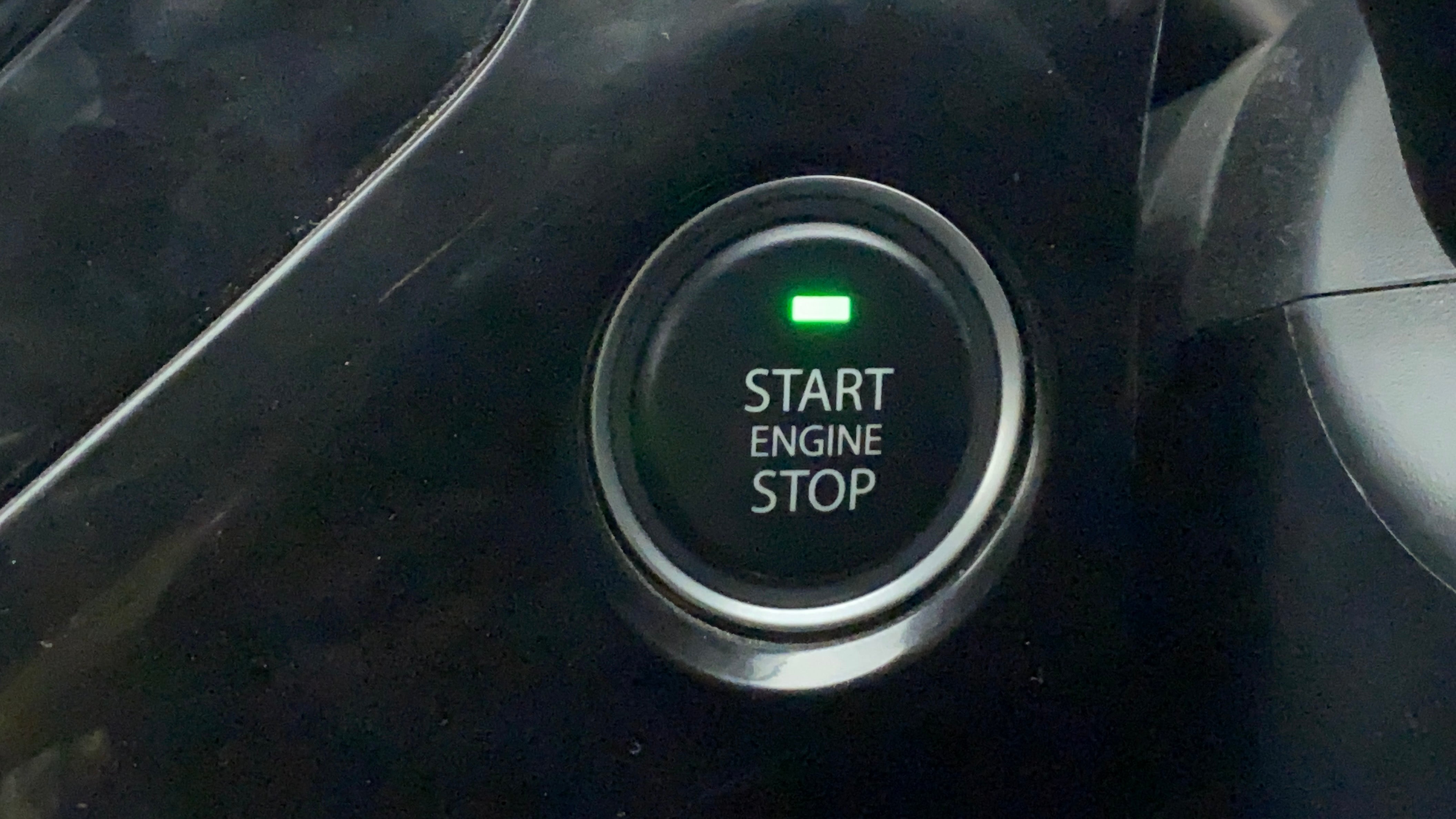 Engine start stop button of a Tata Nexon 2017-2023