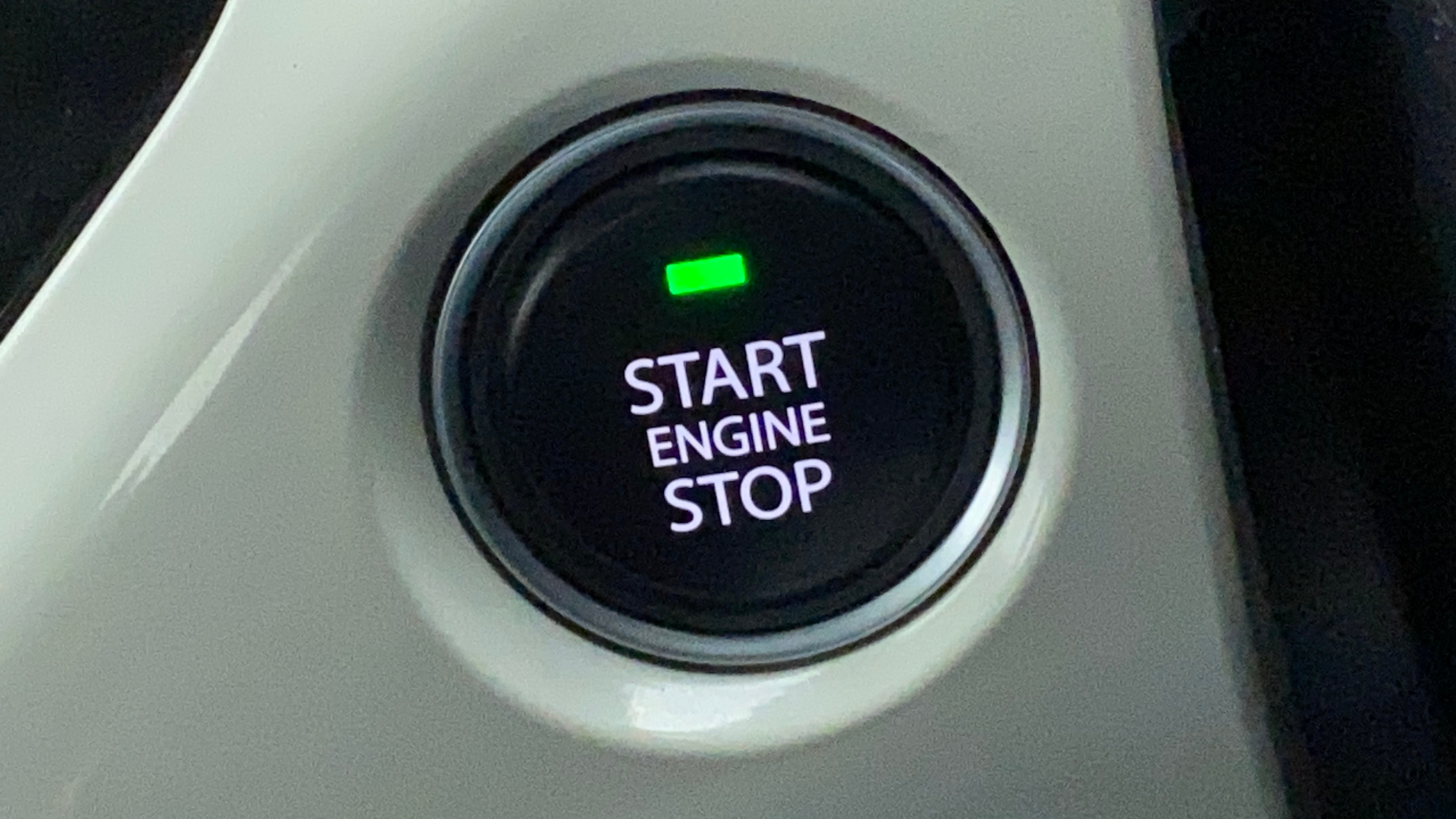 Engine start stop button of a Tata Nexon 2017-2023