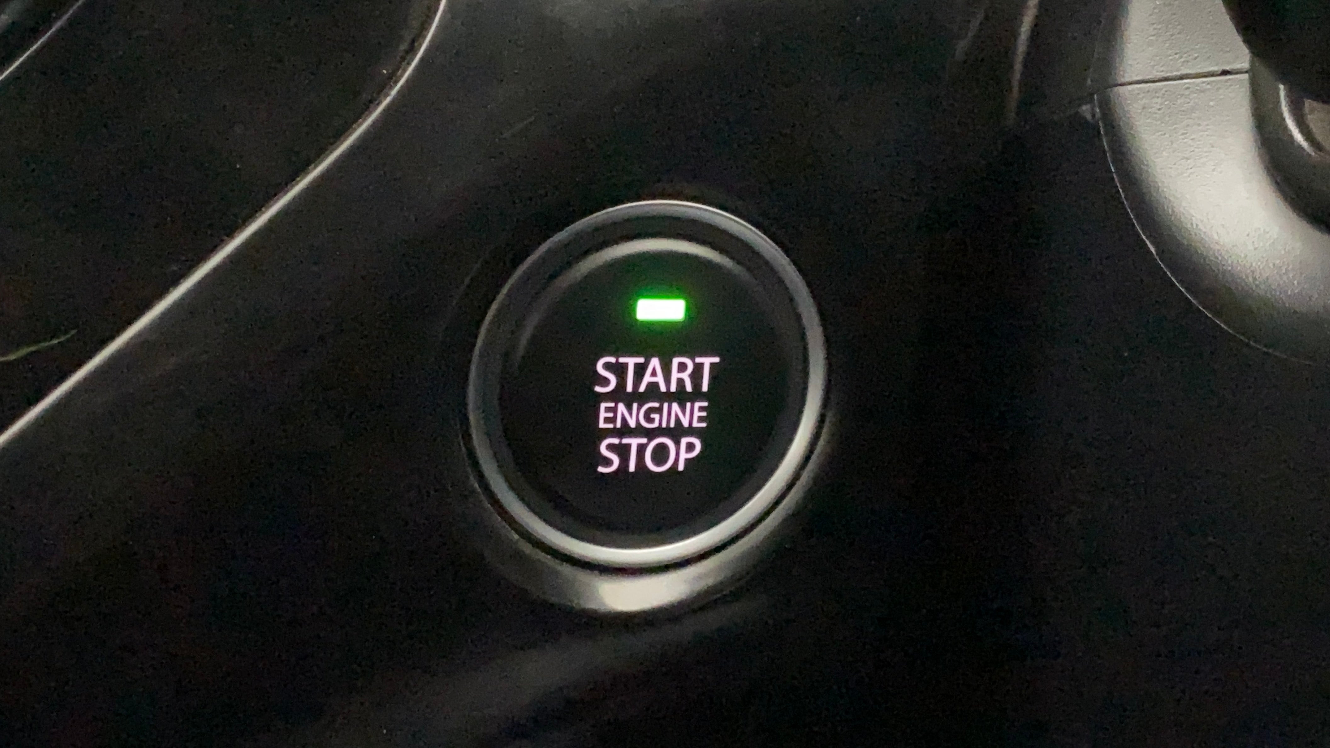Start stop engine button of a Tata Nexon 2017-2023