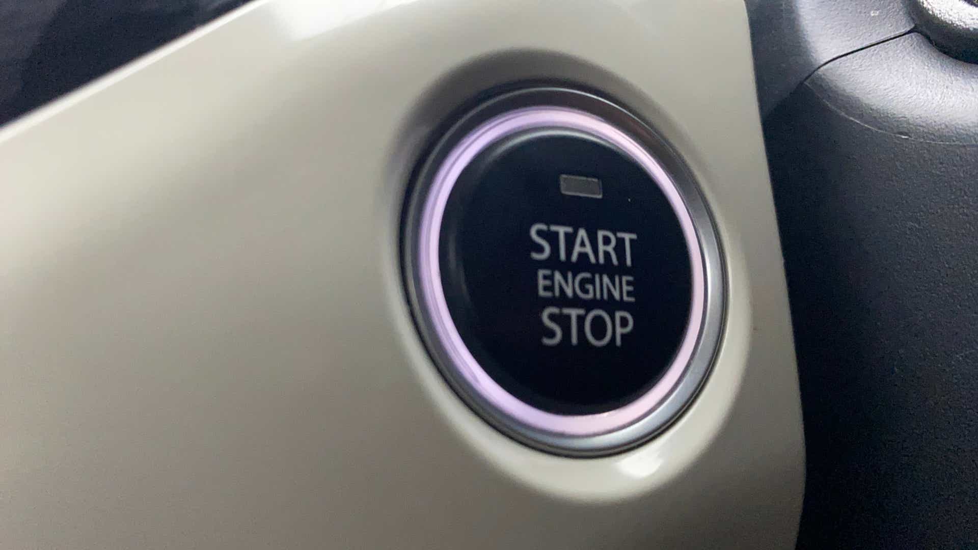 Start stop button close-up of a Tata Nexon 2017-2023
