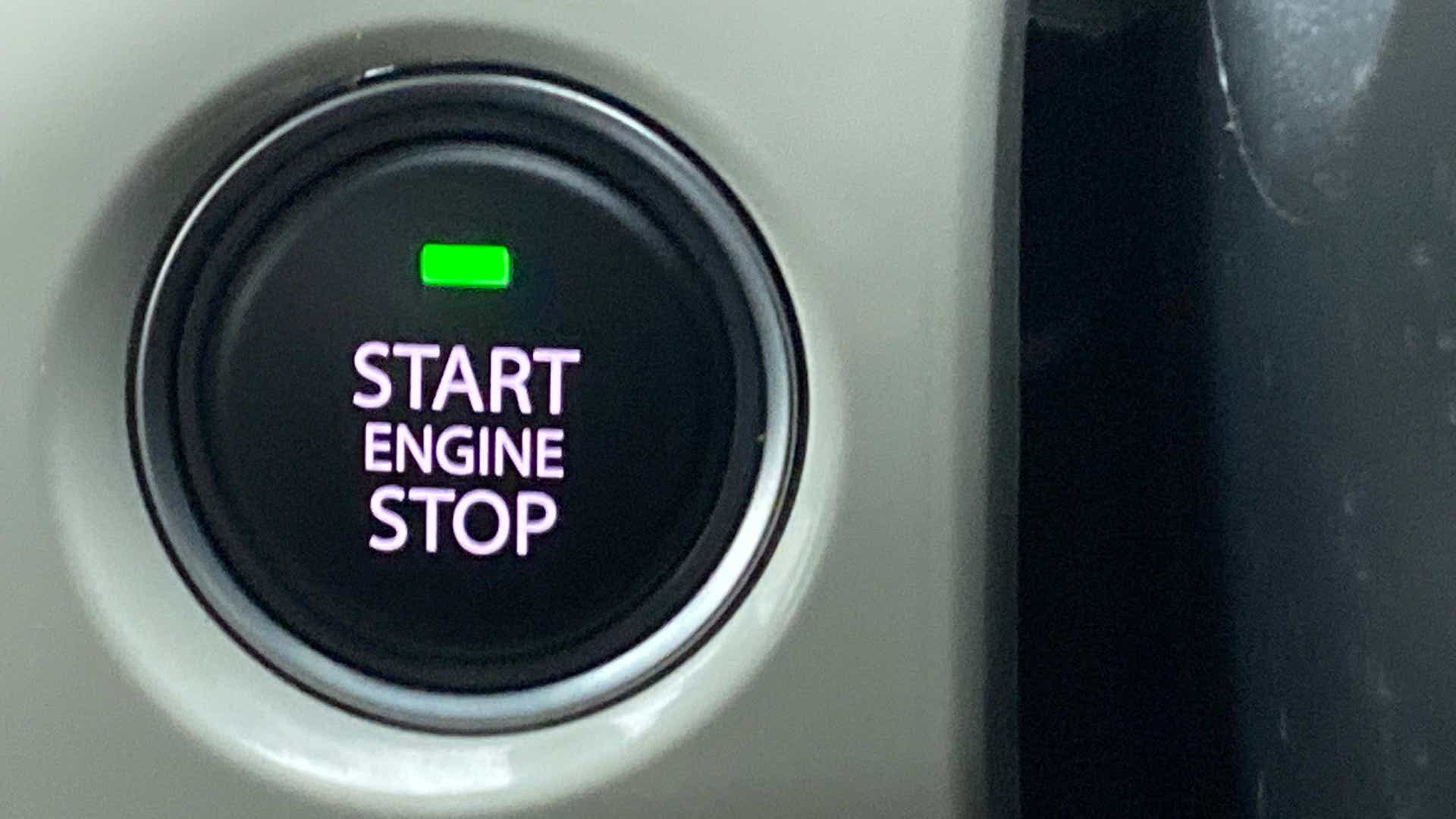 Engine start stop button of a Tata Nexon 2017-2023