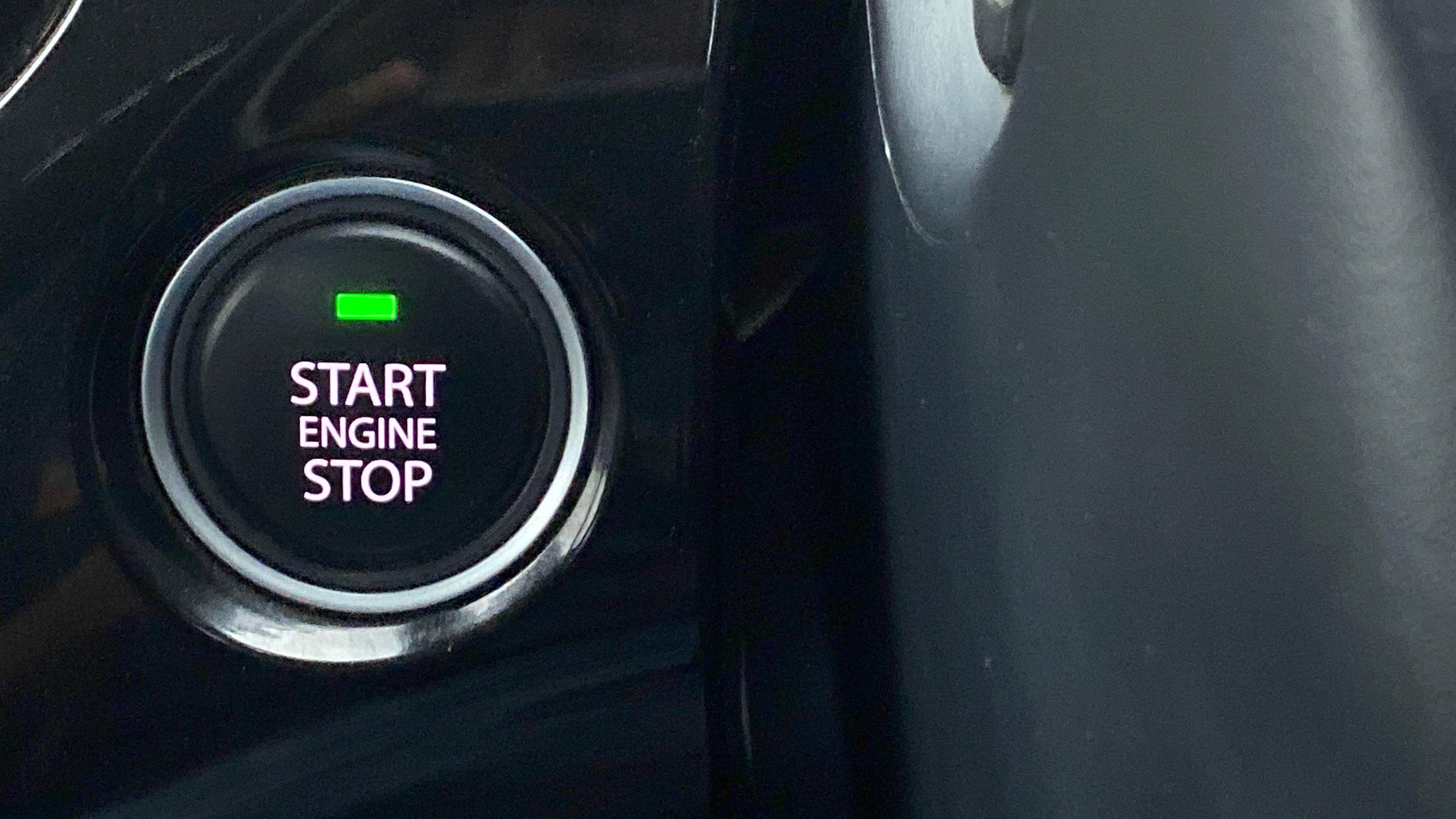 Engine start stop button of a Tata Nexon 2017-2023