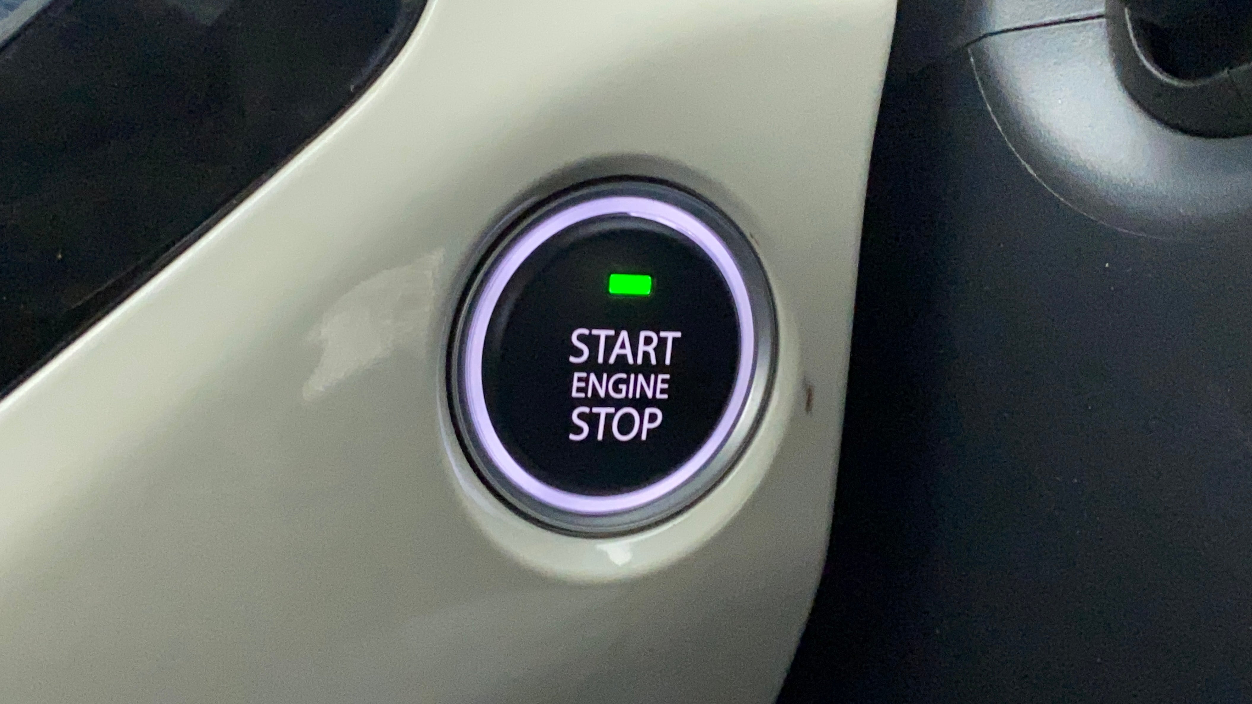 Engine start stop button of a Tata Nexon 2017-2023