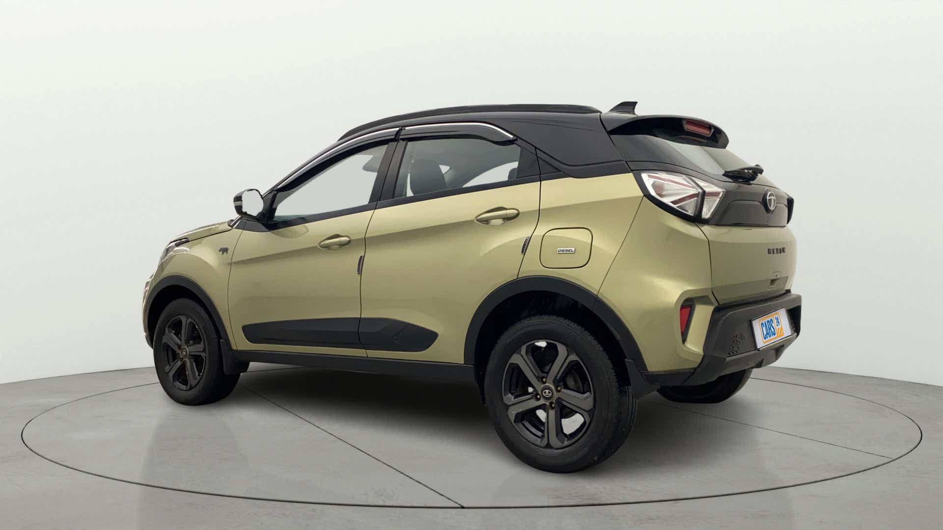 Rear three-quarter view of a Tata Nexon 2017-2023