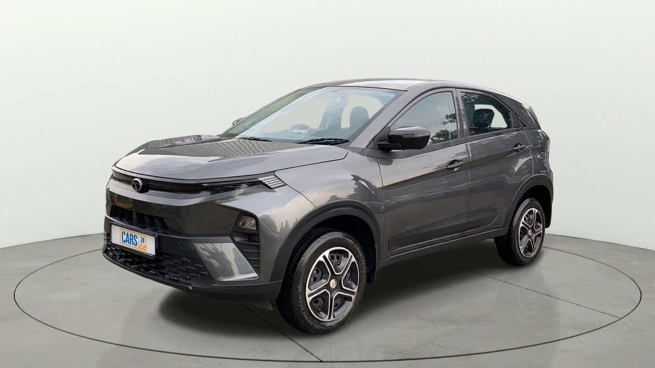 Front three-quarter view of a Tata Nexon