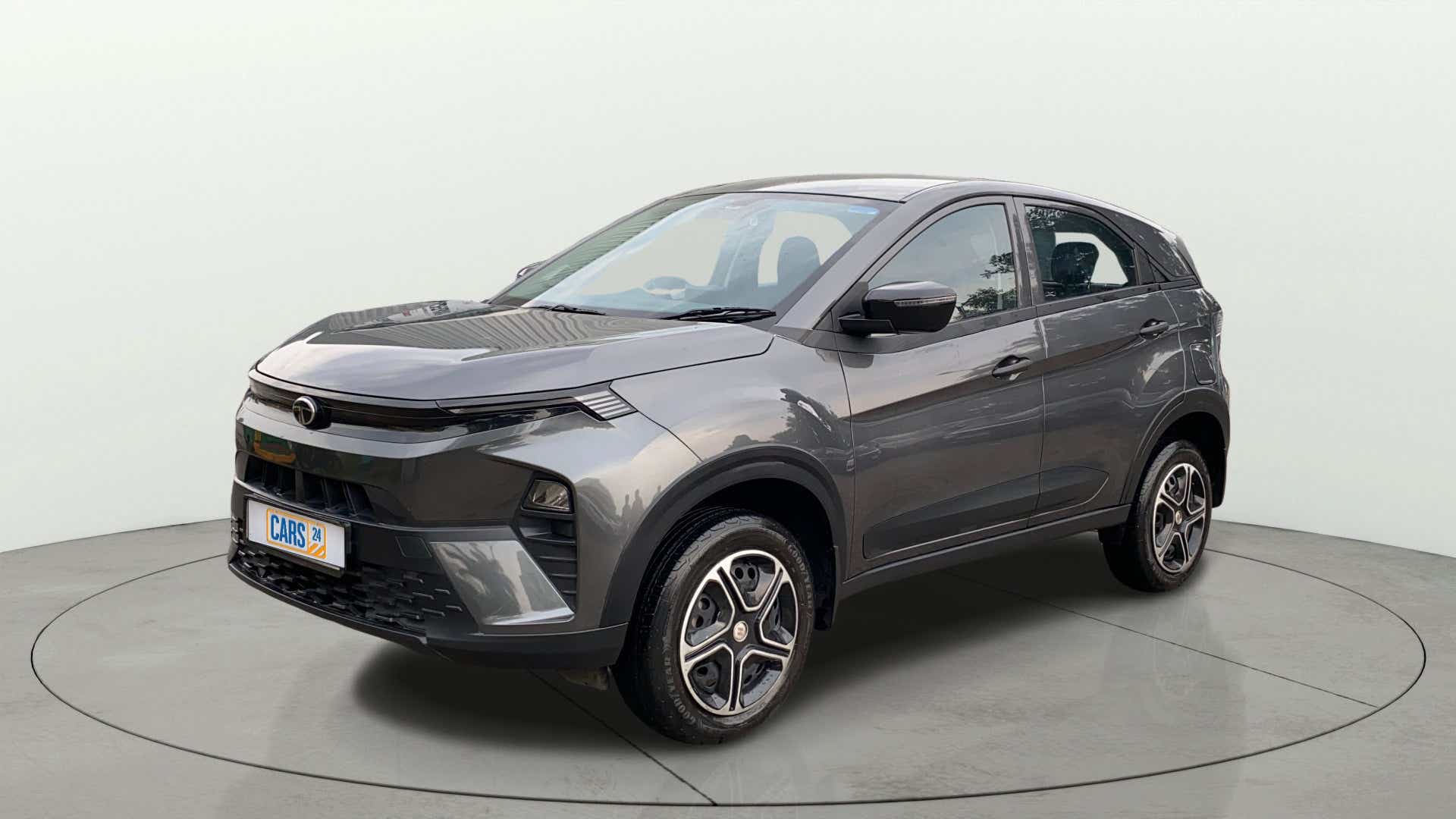 Front three-quarter view of a Tata Nexon