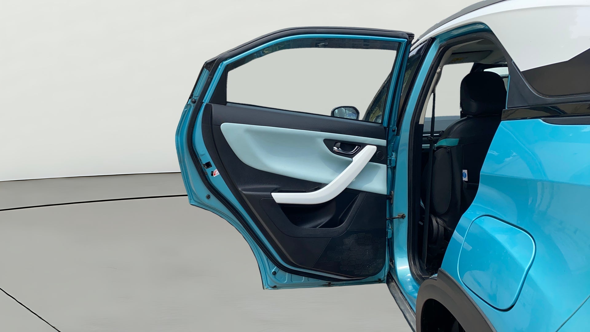 Rear door and side view of a Tata Nexon