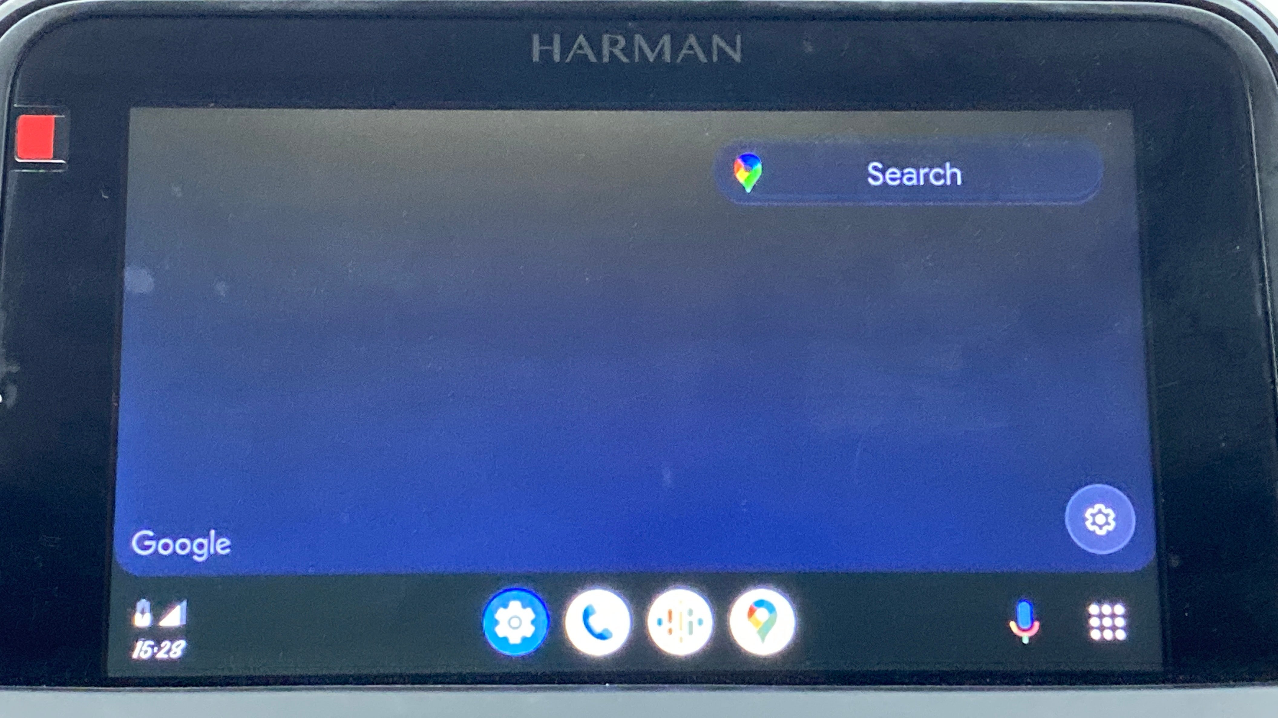 Car infotainment touchscreen showing home screen of a Tata Nexon 2017-2023
