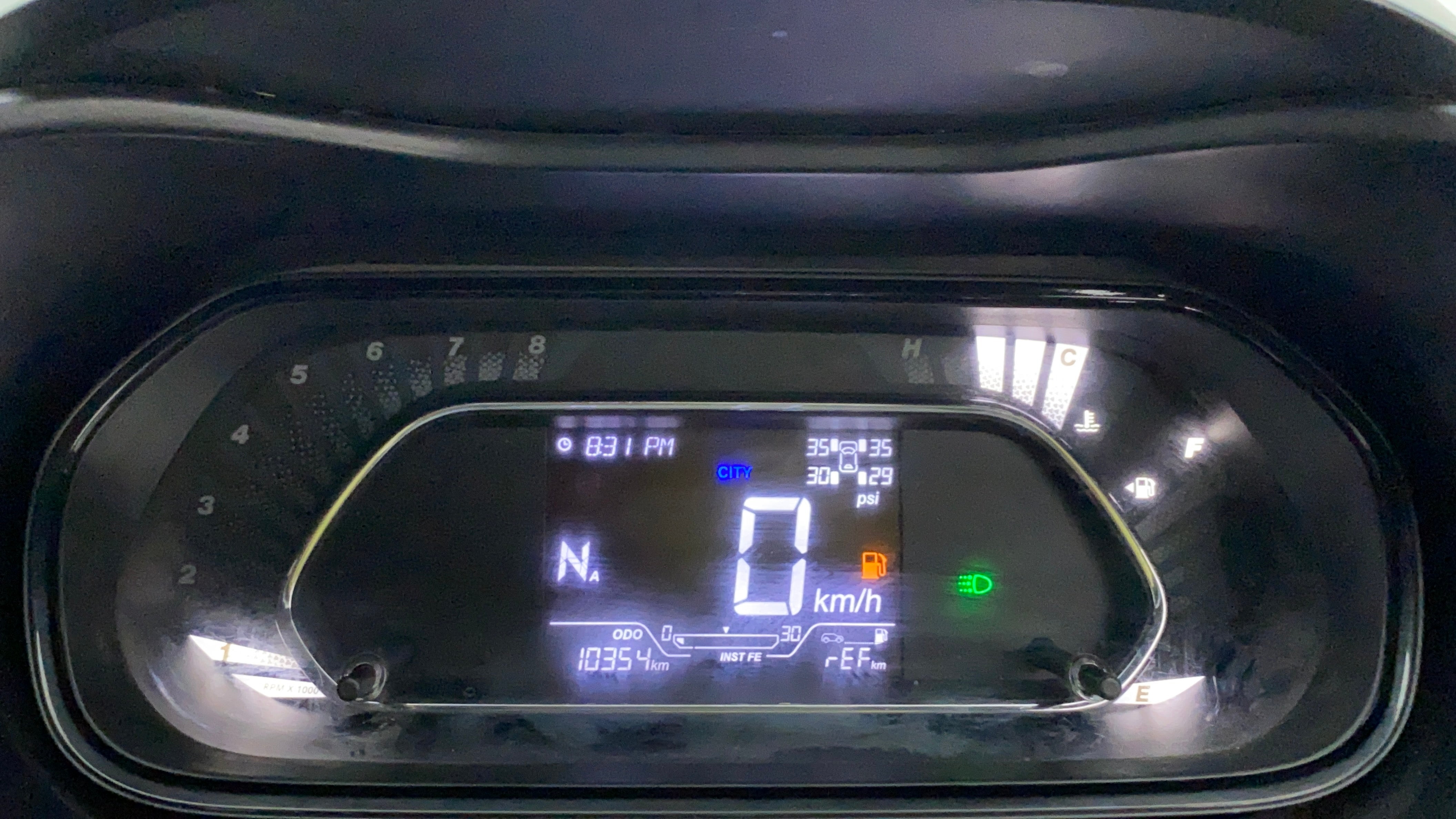 Instrument cluster of a Tata Nexon 2017-2023