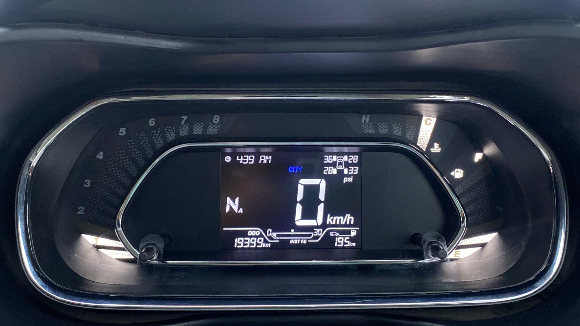 Instrument cluster of a Tata Nexon 2017-2023