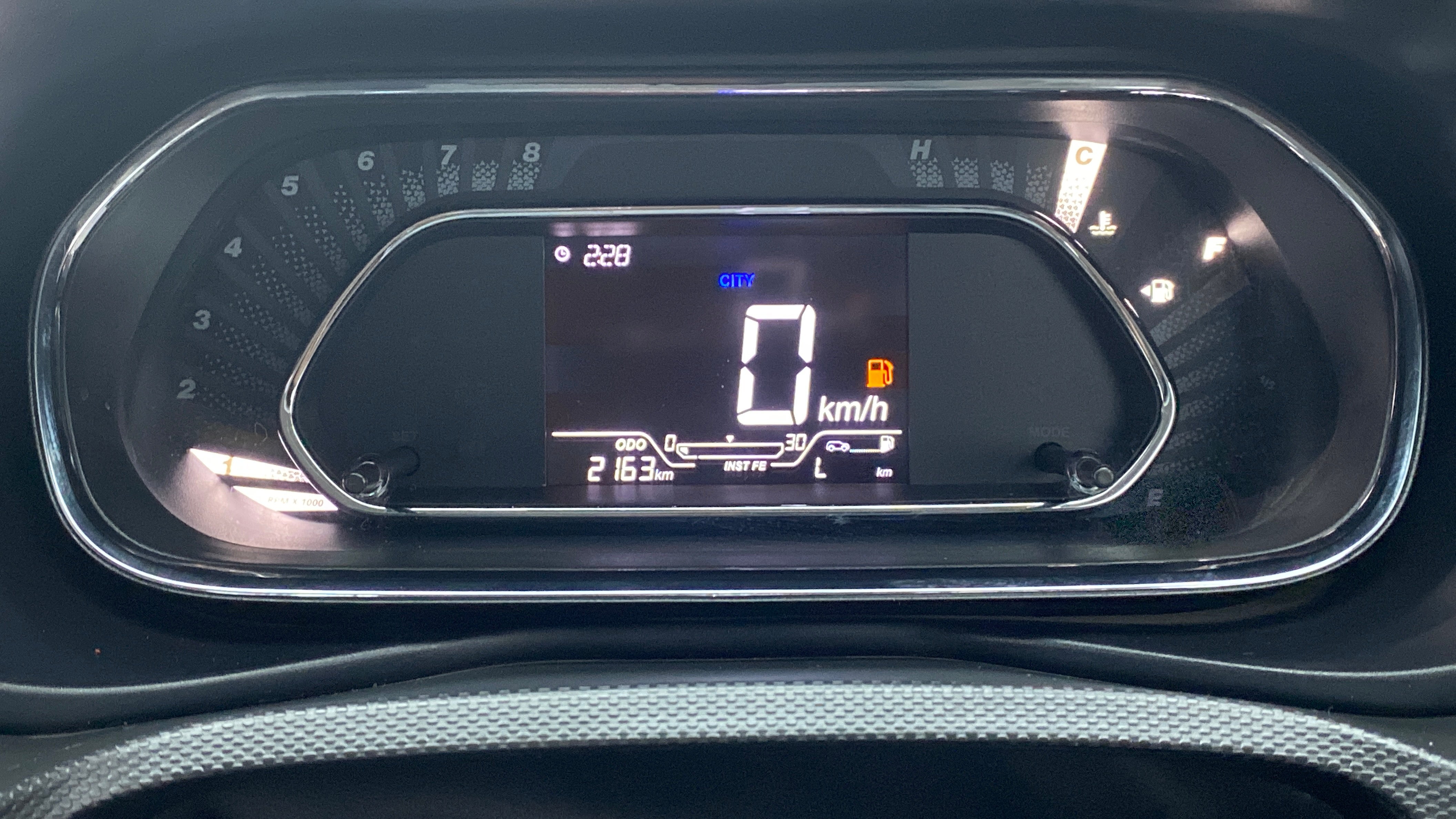 Digital instrument cluster of a Tata Nexon 2017-2023