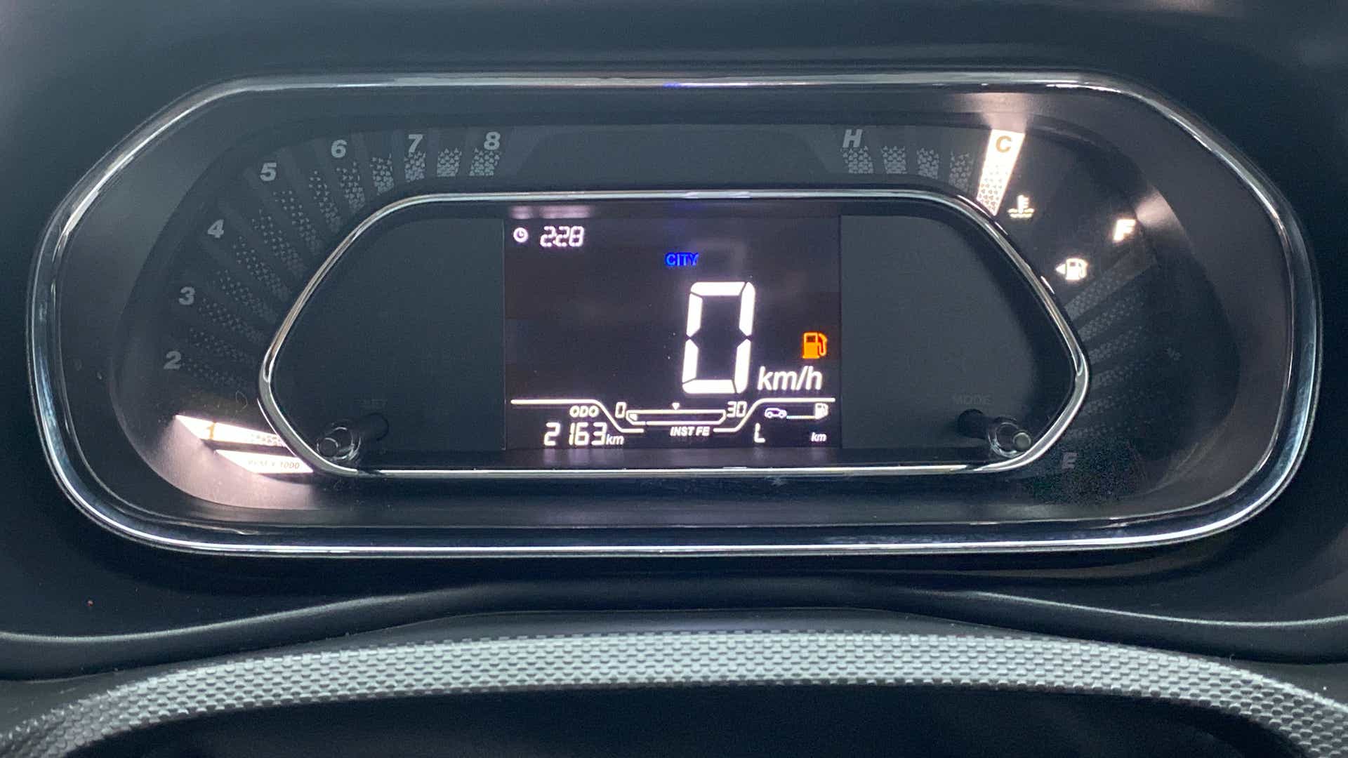 Digital instrument cluster of a Tata Nexon 2017-2023