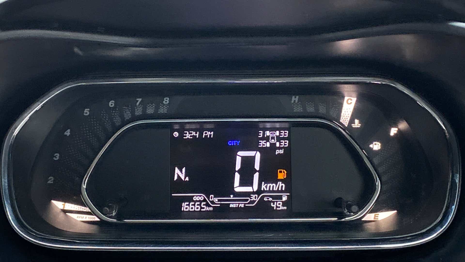 Instrument cluster of a Tata Nexon 2017-2023