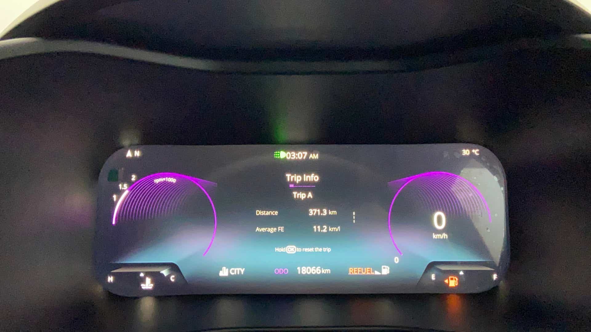 Instrument cluster of a Tata Nexon 2017-2023