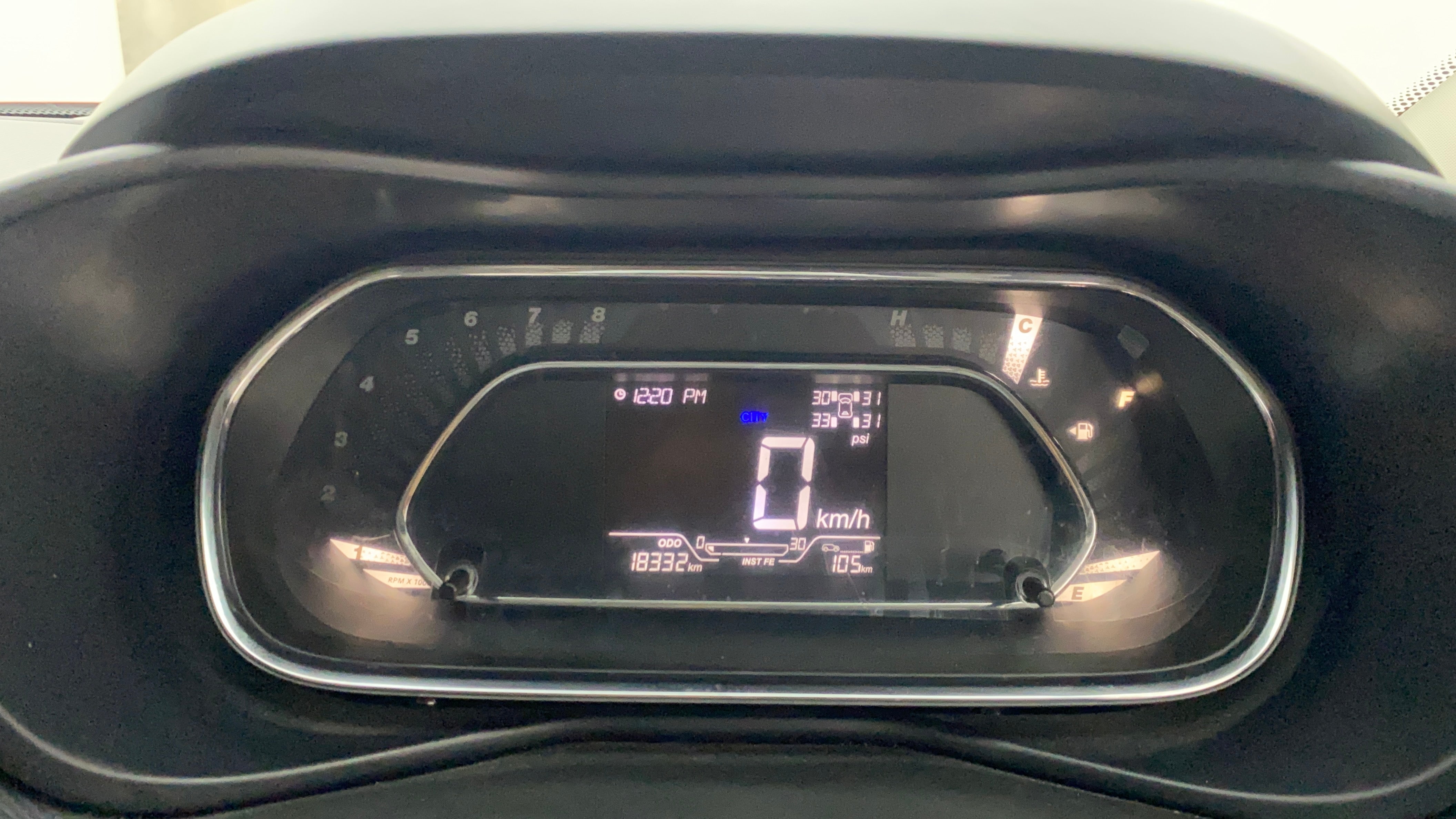 Instrument cluster of a Tata Nexon 2017-2023
