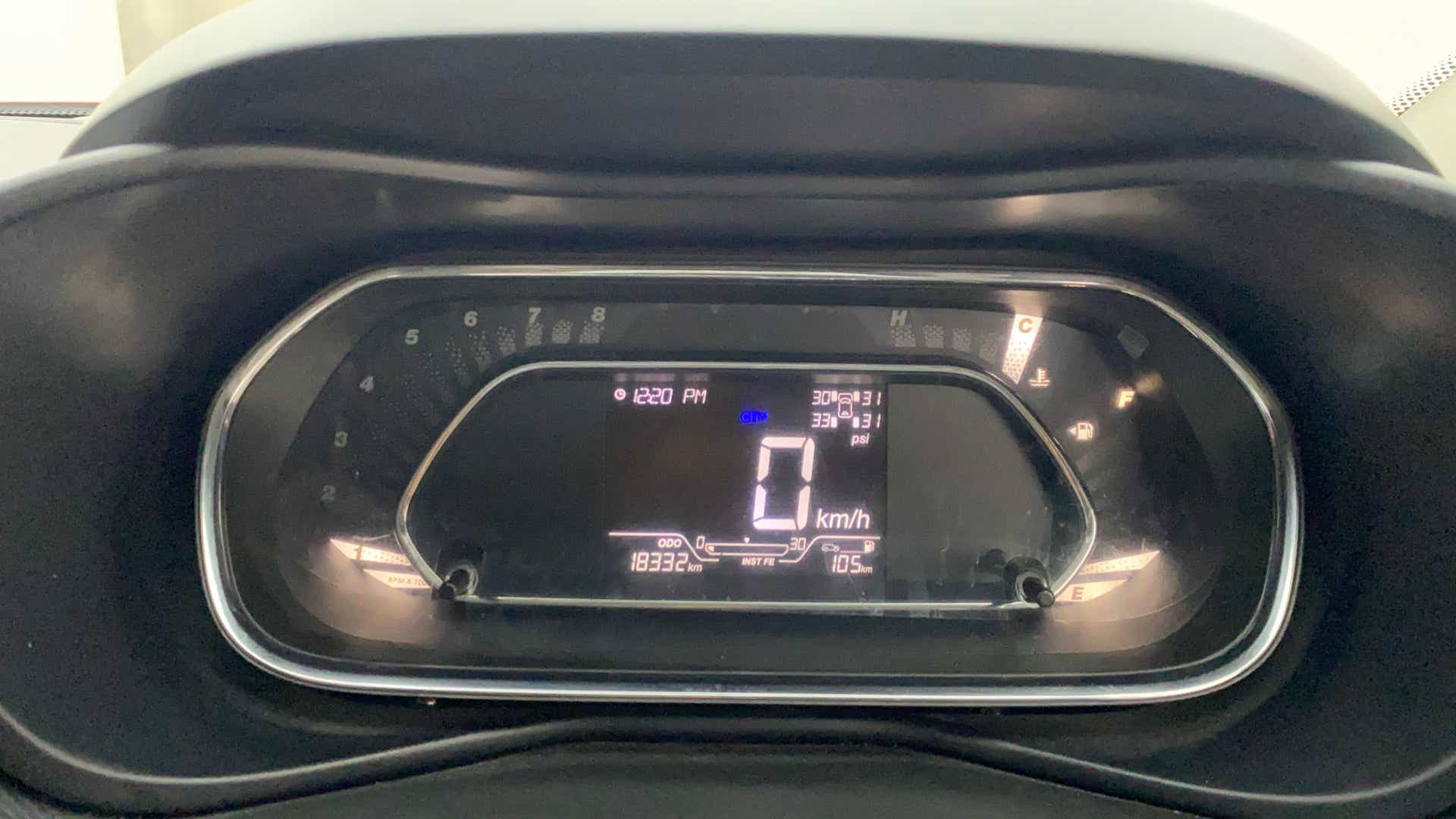 Instrument cluster of a Tata Nexon 2017-2023