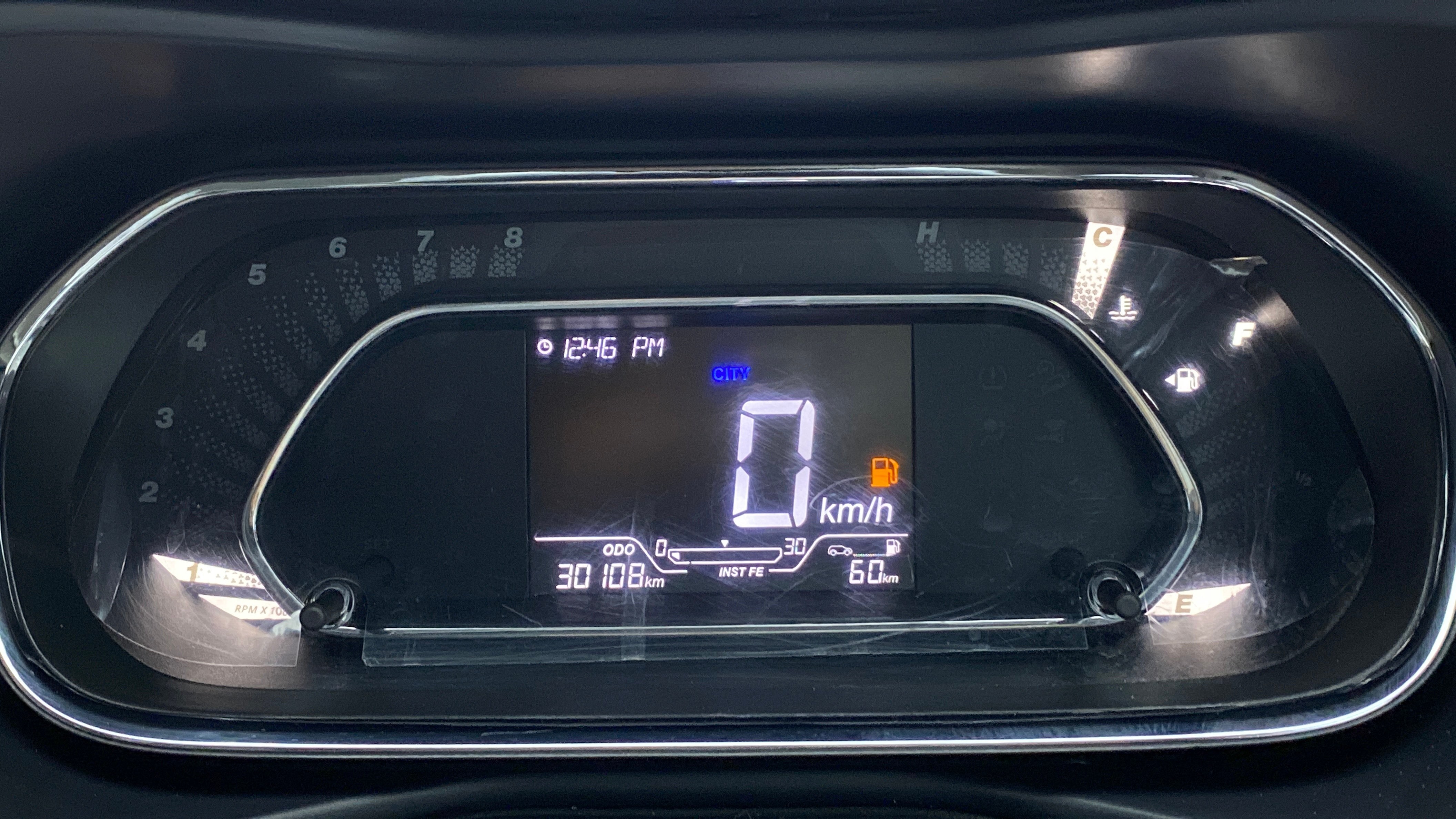 Instrument cluster of a Tata Nexon 2017-2023