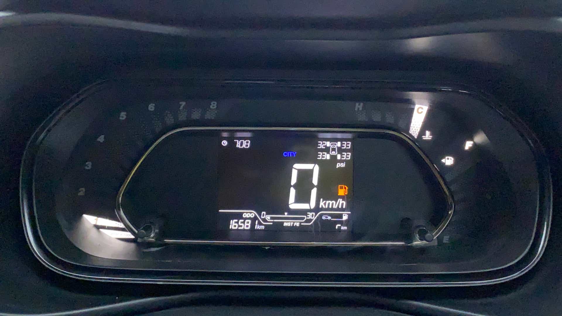 Instrument cluster of a Tata Nexon 2017-2023