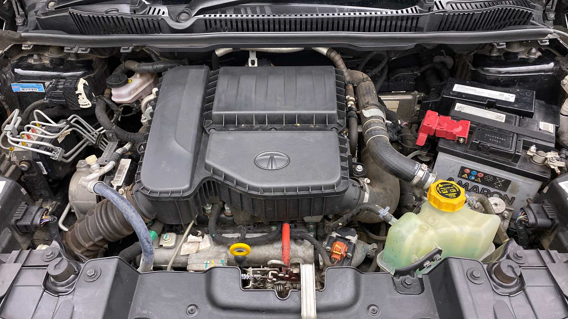 Engine bay view of a Tata Nexon 2017-2023