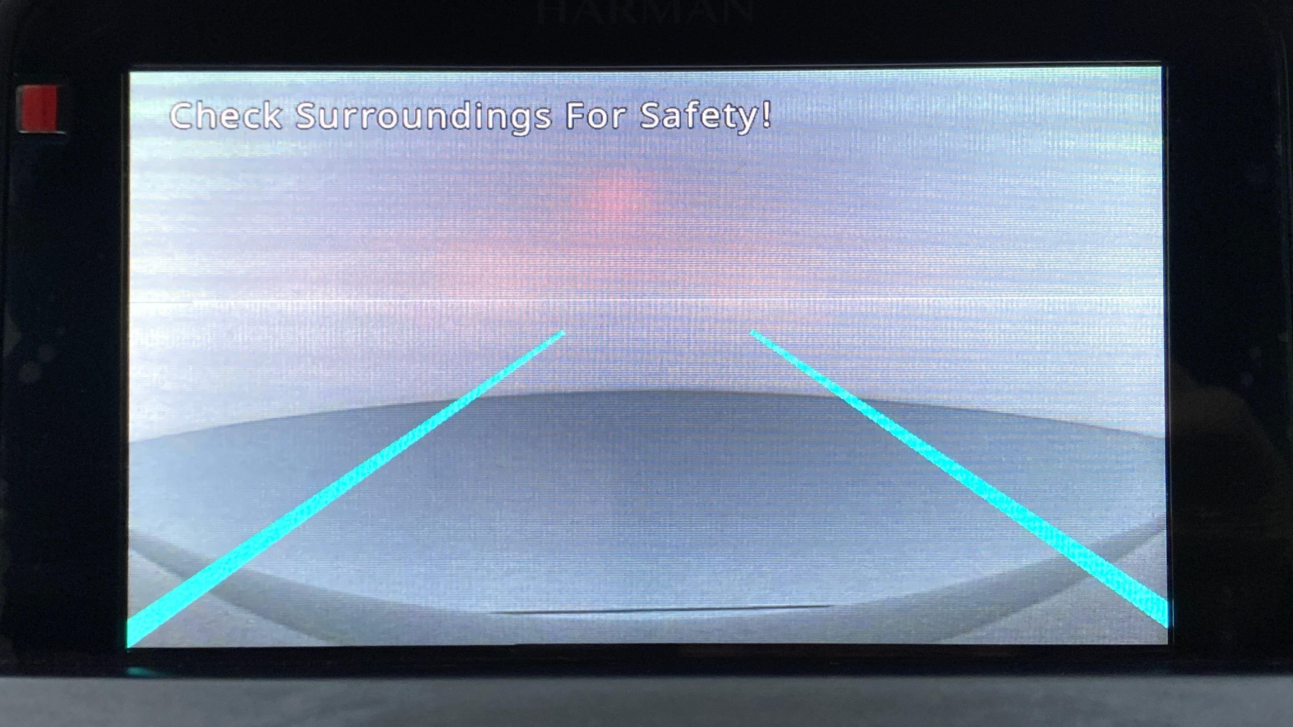 Reverse camera view of a Tata Nexon 2017-2023