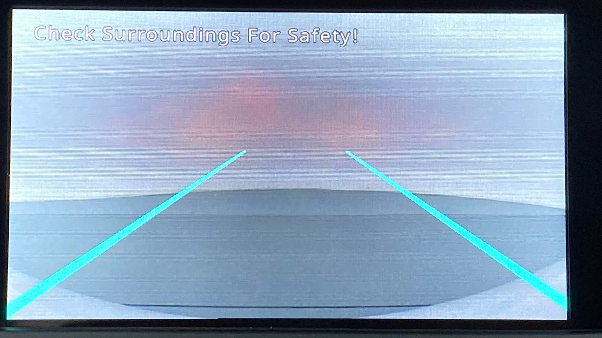 Rearview camera display of a Tata Nexon 2017-2023