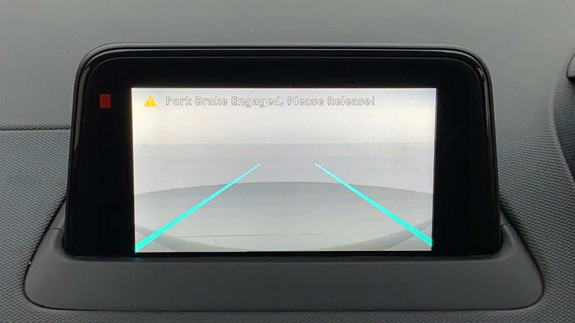 Reverse camera screen of a Tata Nexon 2017-2023