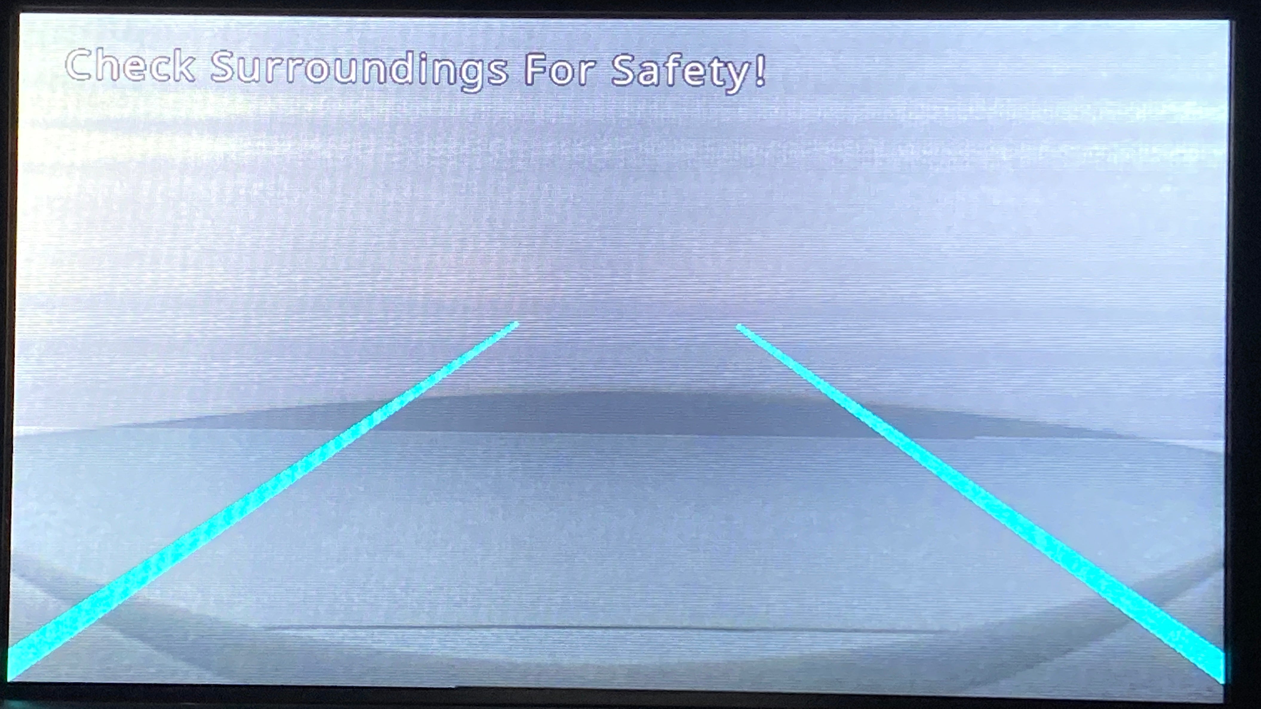 Rear camera display of a Tata Nexon 2017-2023