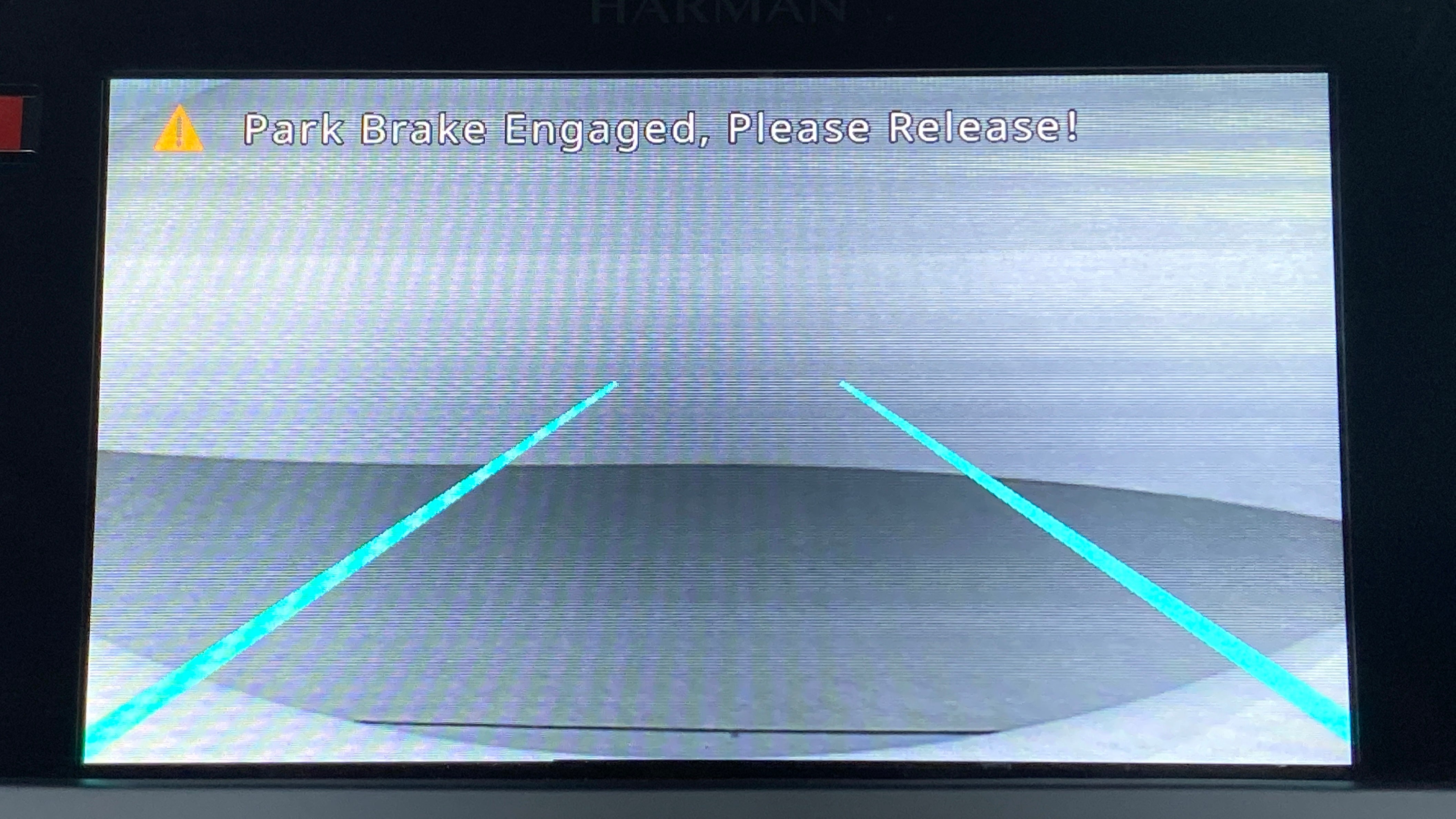 Reverse camera display of a Tata Nexon 2017-2023