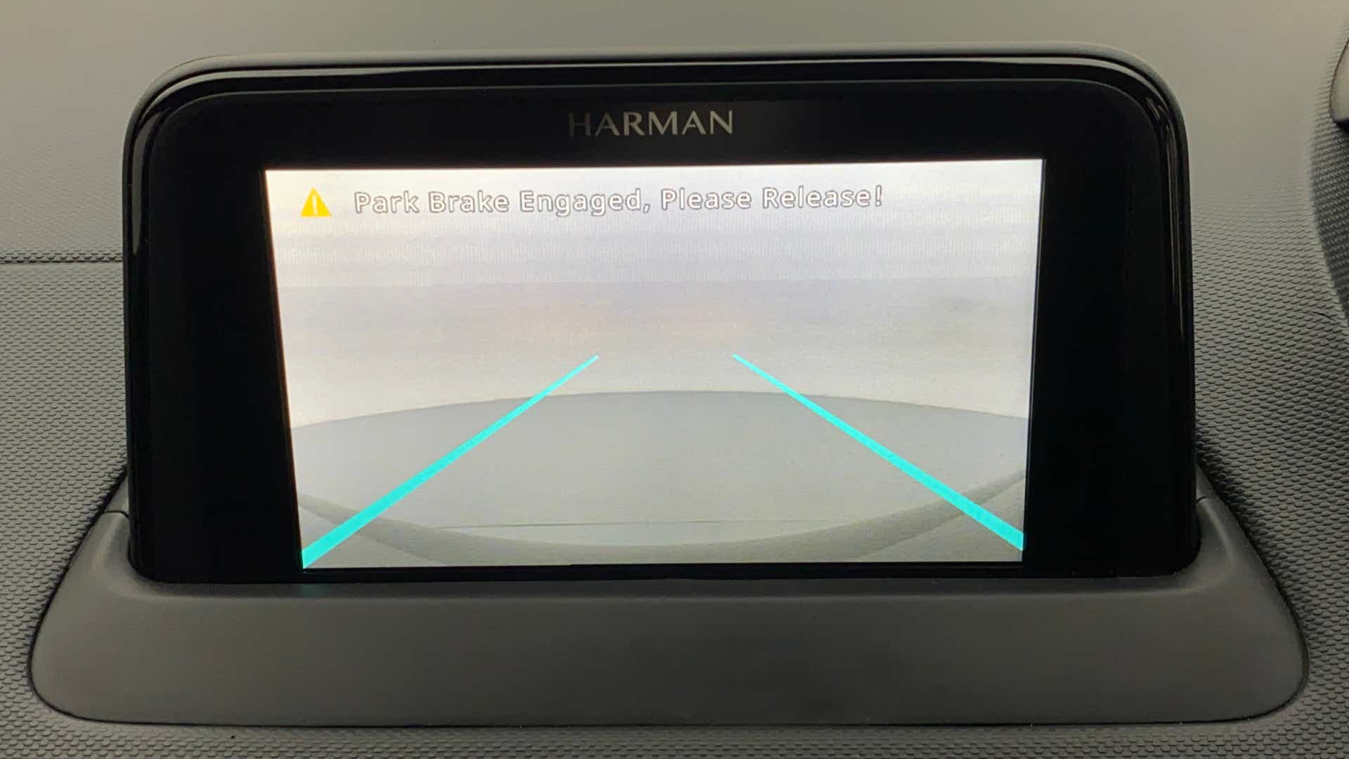 Reverse camera display of a Tata Nexon 2017-2023