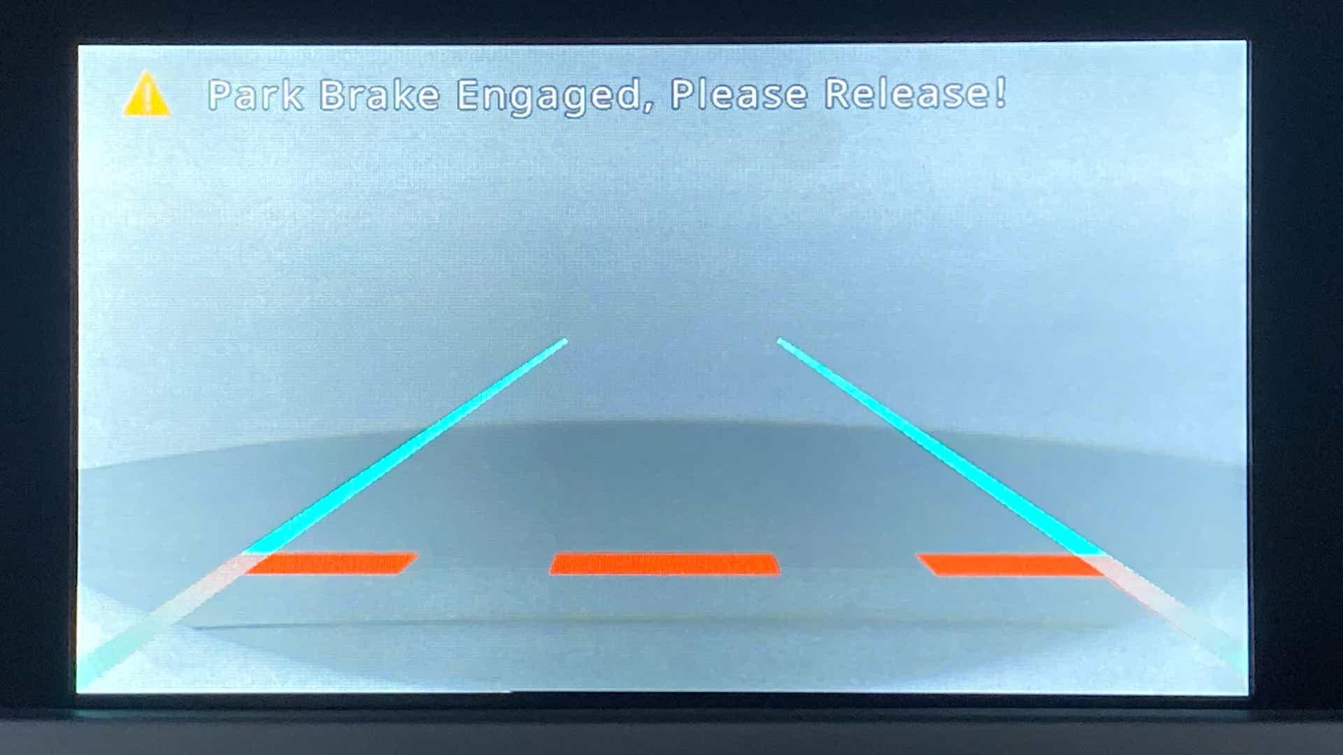 Reverse camera view of a Tata Nexon 2017-2023