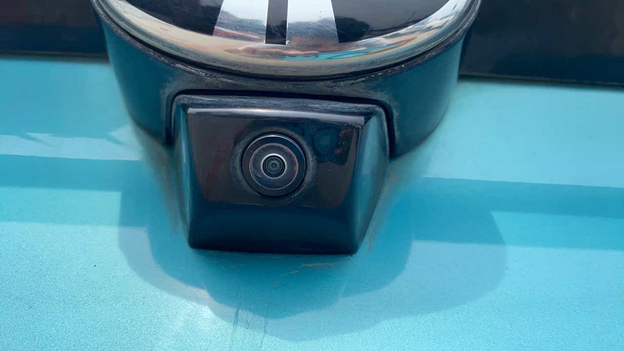 Rear view camera close-up of a Tata Nexon