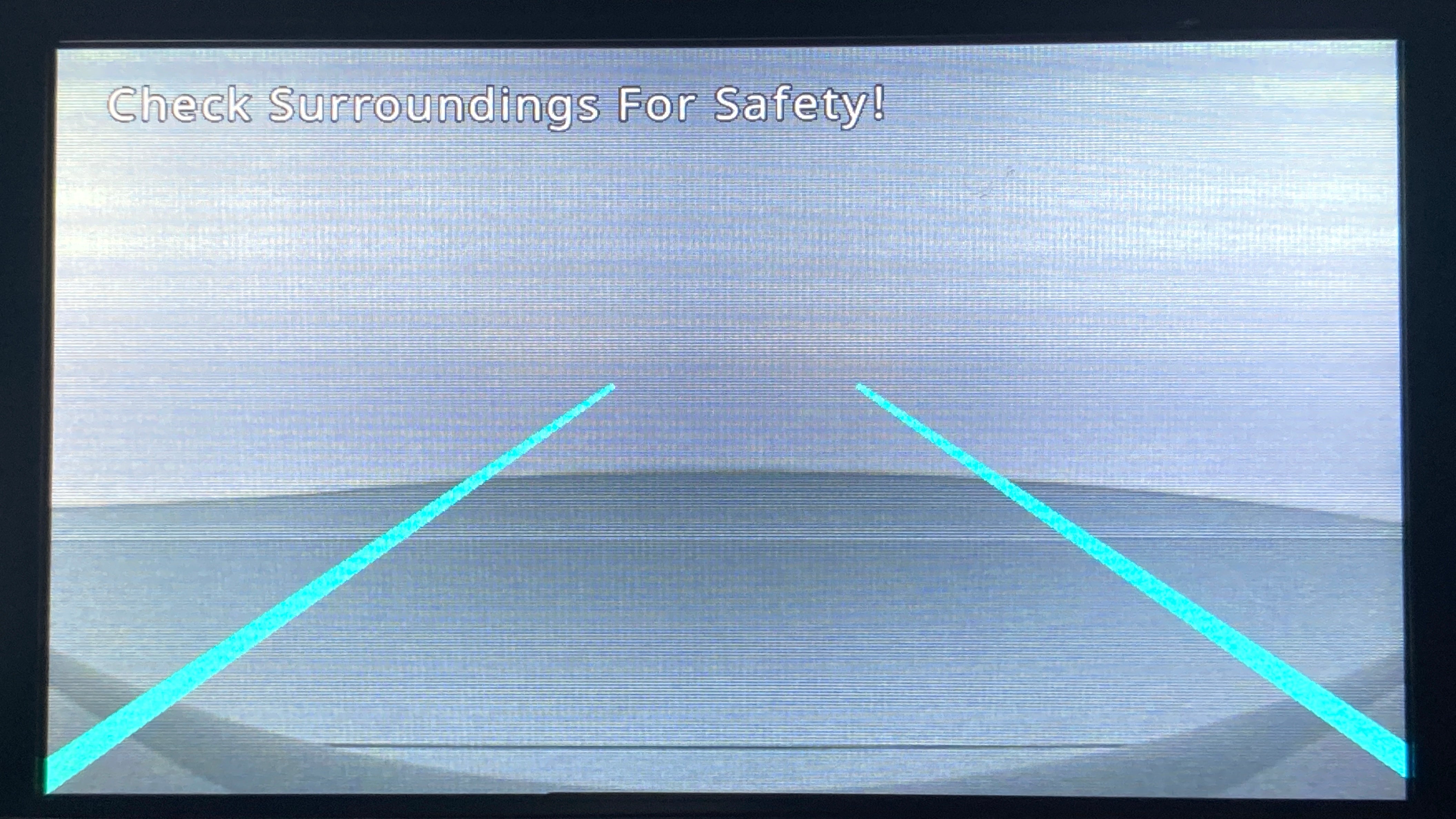 Reverse camera view of a Tata Nexon 2017-2023
