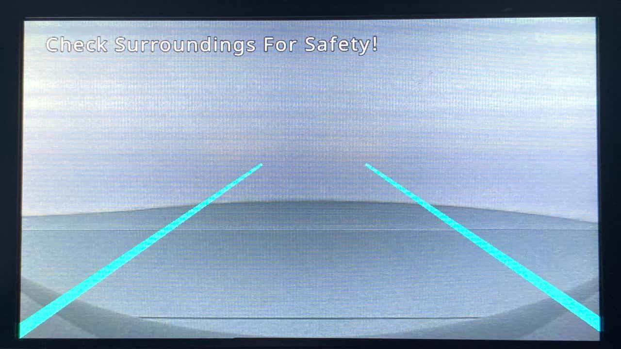 Reverse camera view of a Tata Nexon 2017-2023