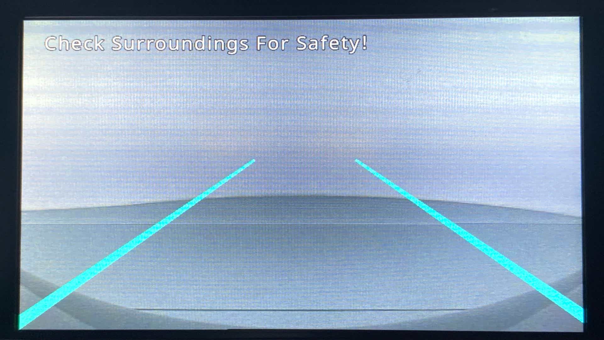 Reverse camera view of a Tata Nexon 2017-2023