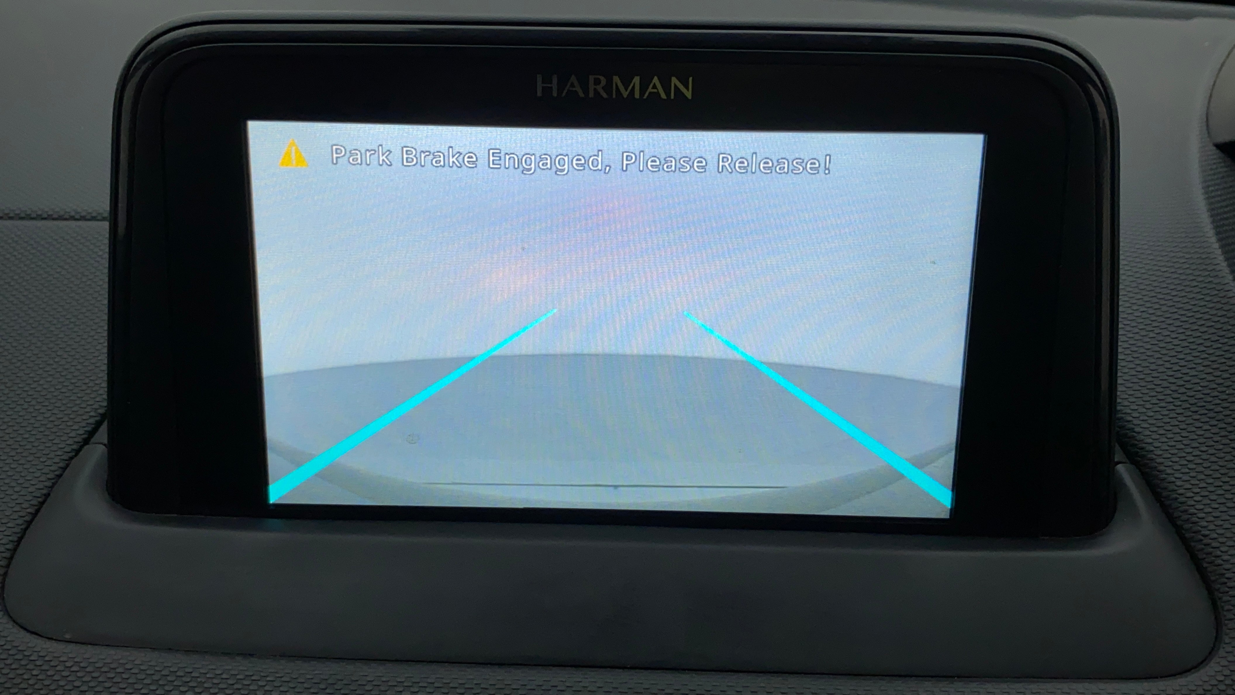 Rear camera display of a Tata Nexon 2017-2023
