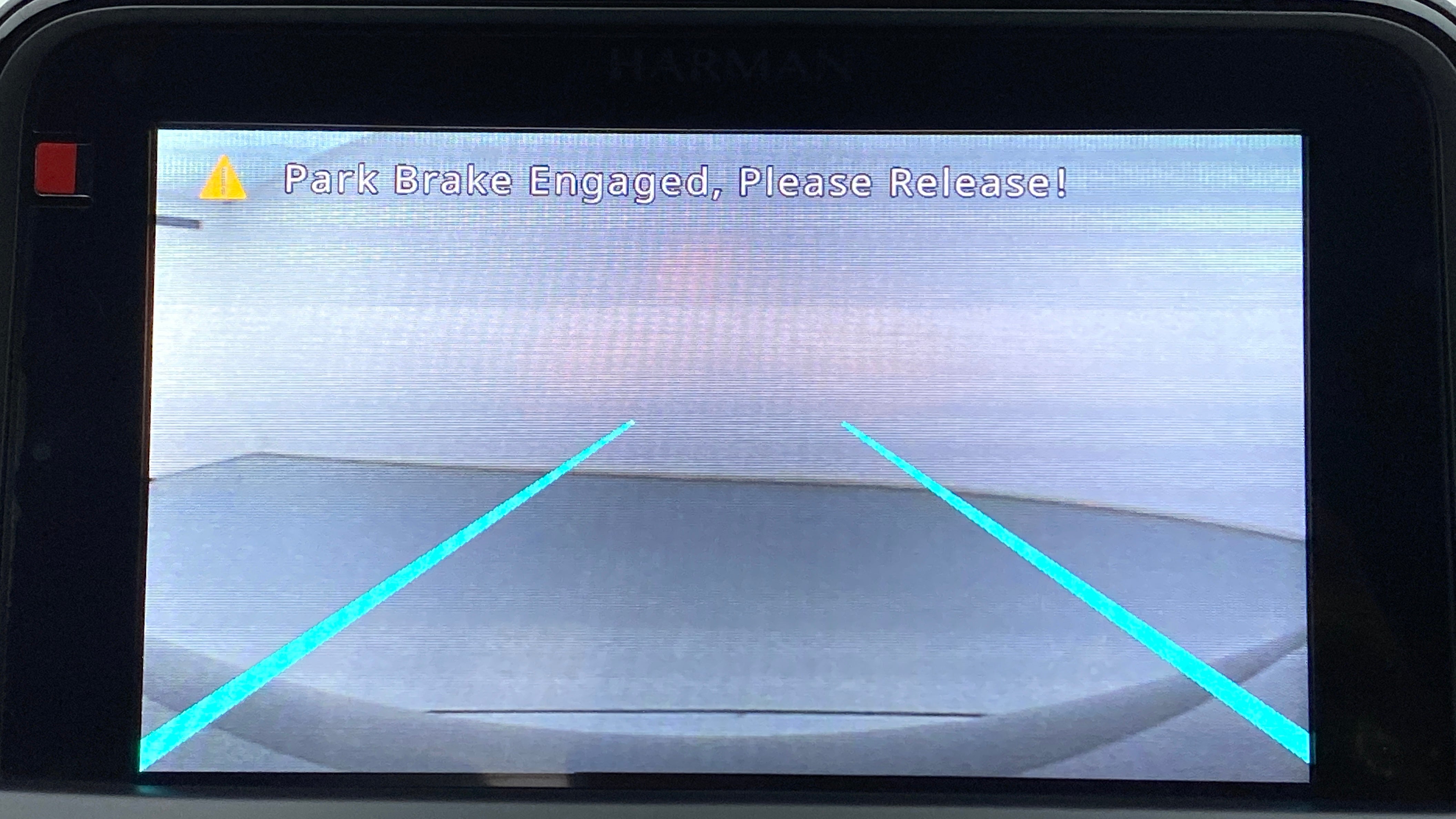Reverse camera view of a Tata Nexon 2017-2023