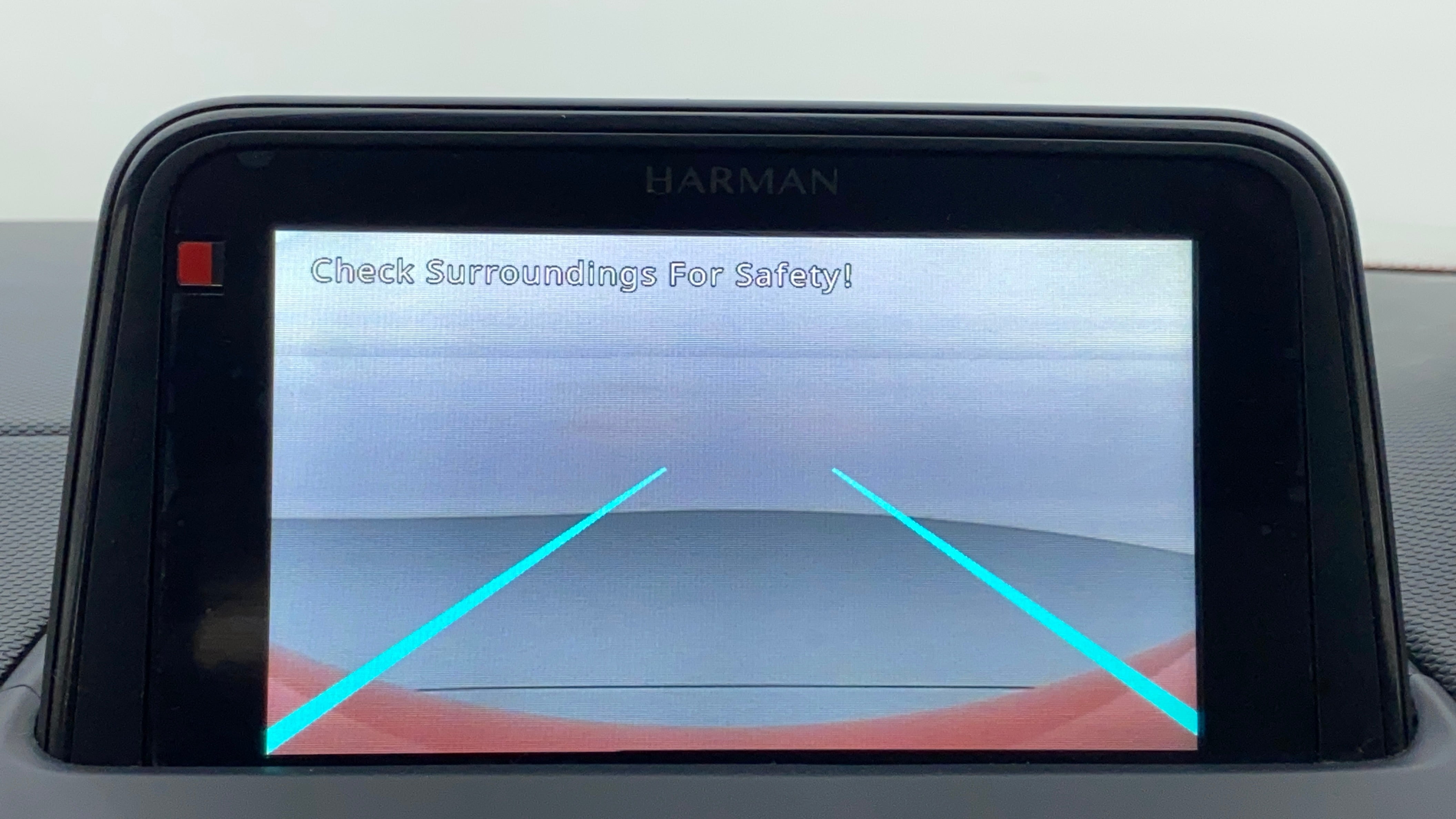 Reverse camera display of a Tata Nexon 2017-2023