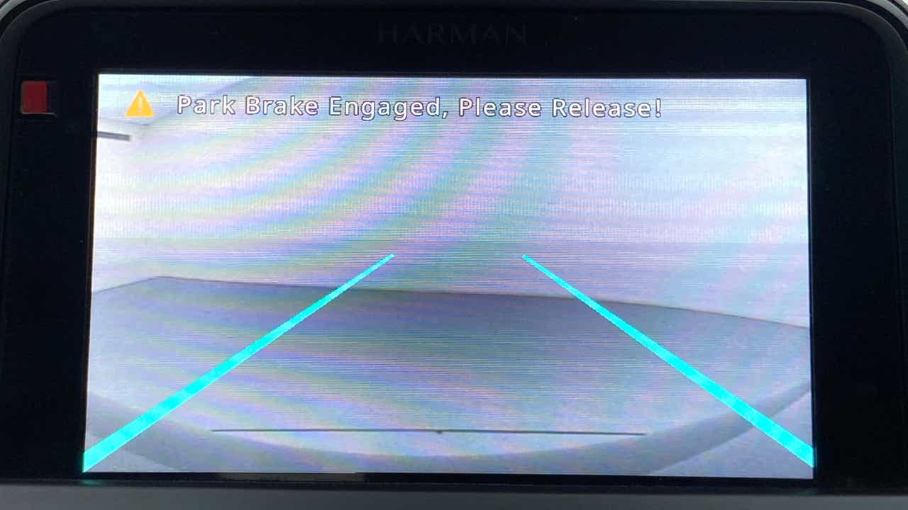 Reverse camera view of a Tata Nexon 2017-2023