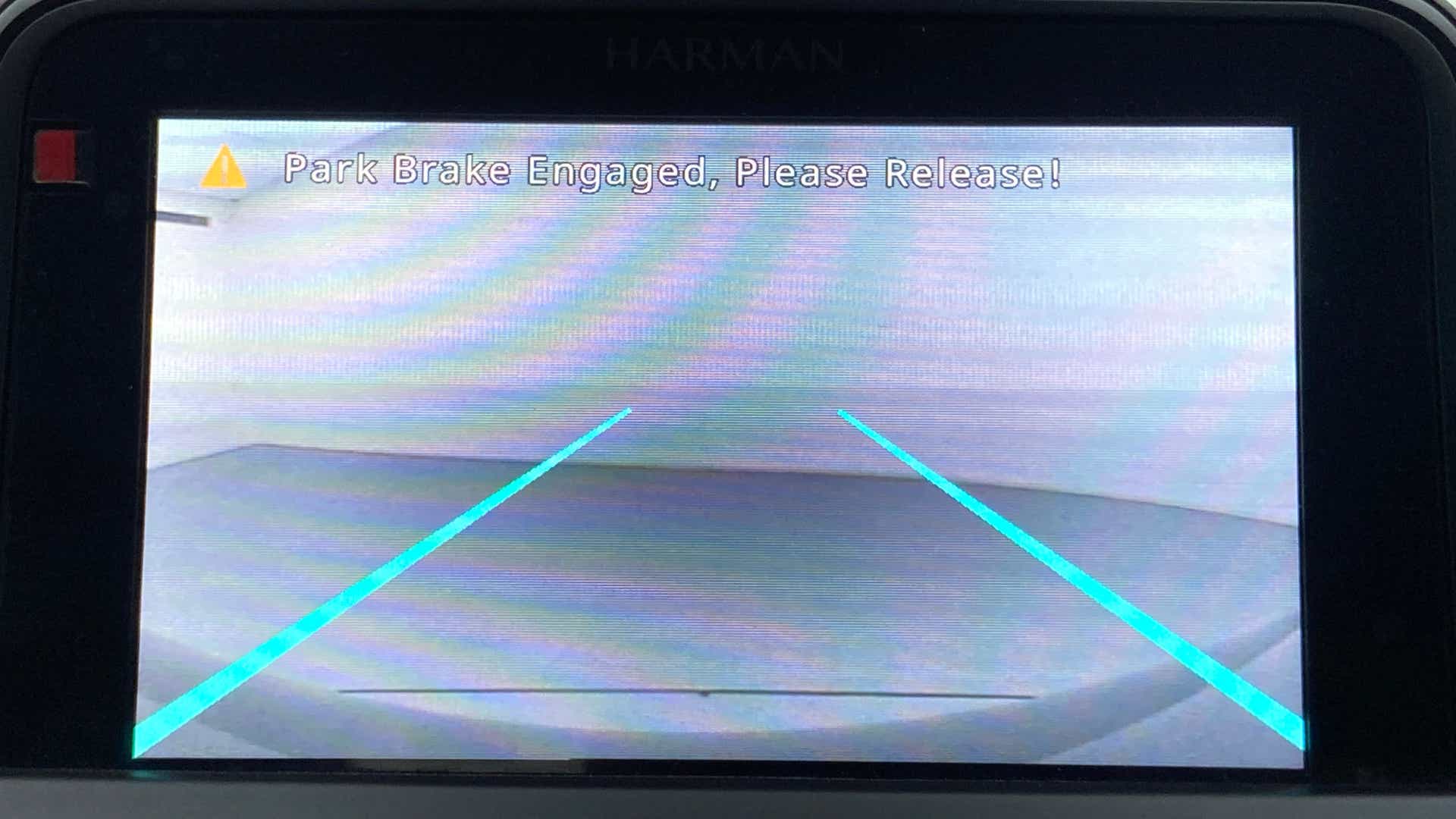 Reverse camera view of a Tata Nexon 2017-2023